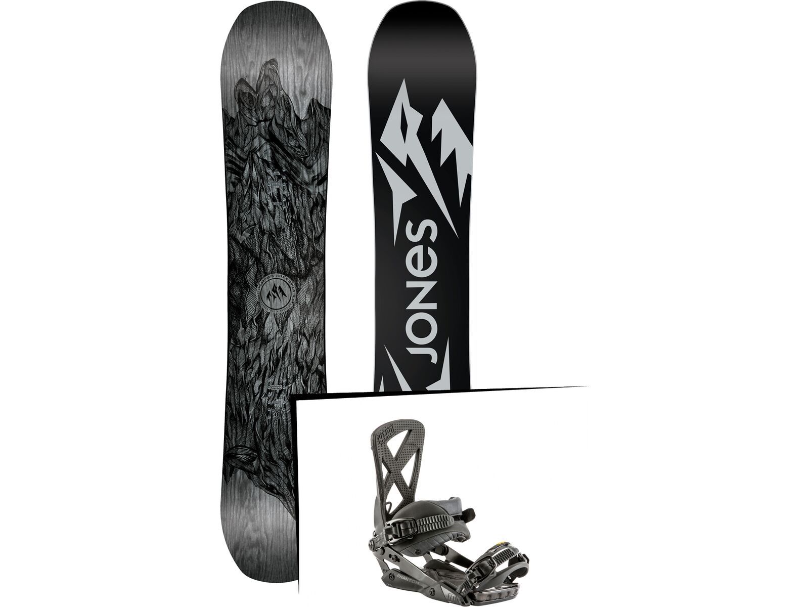 Set: Jones Ultra Mountain Twin Wide 2019 + Nitro Phantom dark night | Bild 1
