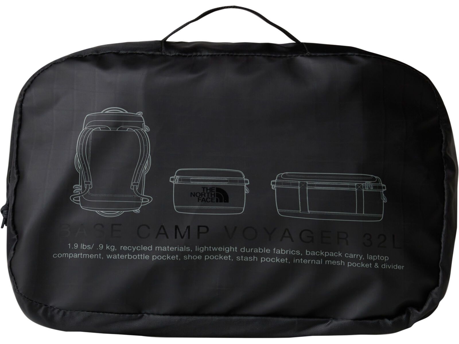 The North Face Base Camp Voyager Duffel 32L, tnf black/asphalt grey | Bild 5