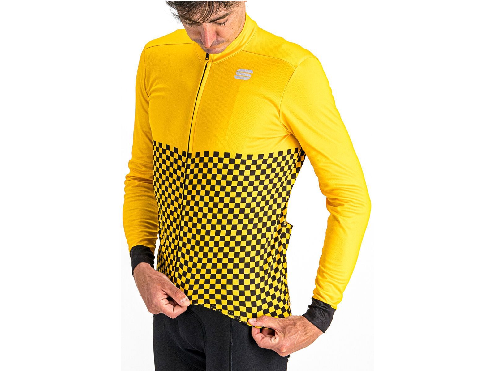 Sportful Checkmate Thermal Jersey, yellow black | Bild 5