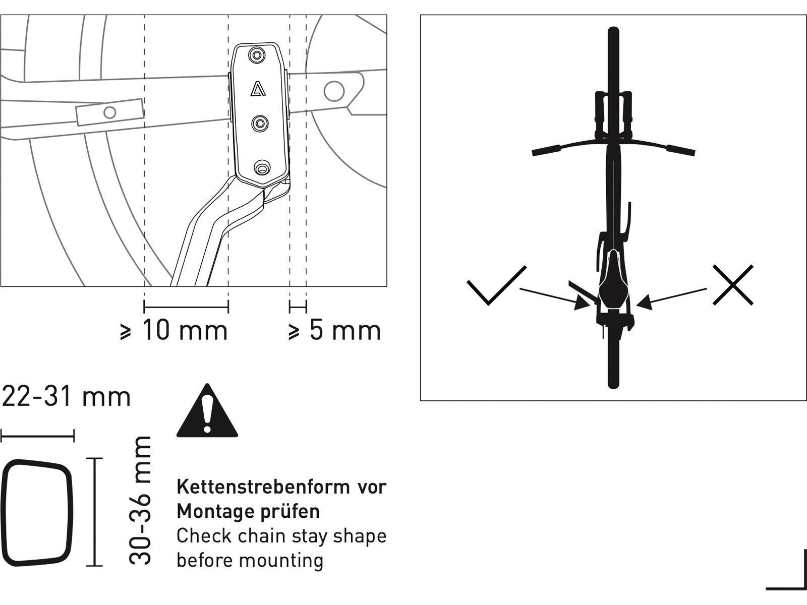 ***2. Wahl*** Cube Acid Fahrradständer Universal Kettenstrebe black | Bild 2