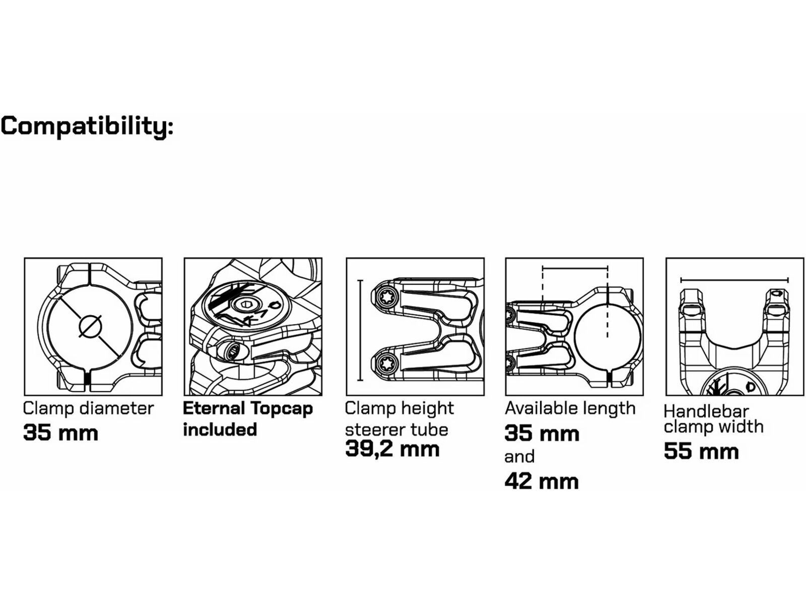 OAK Components Eternal Vorbau mit Topcap, raw | Bild 3