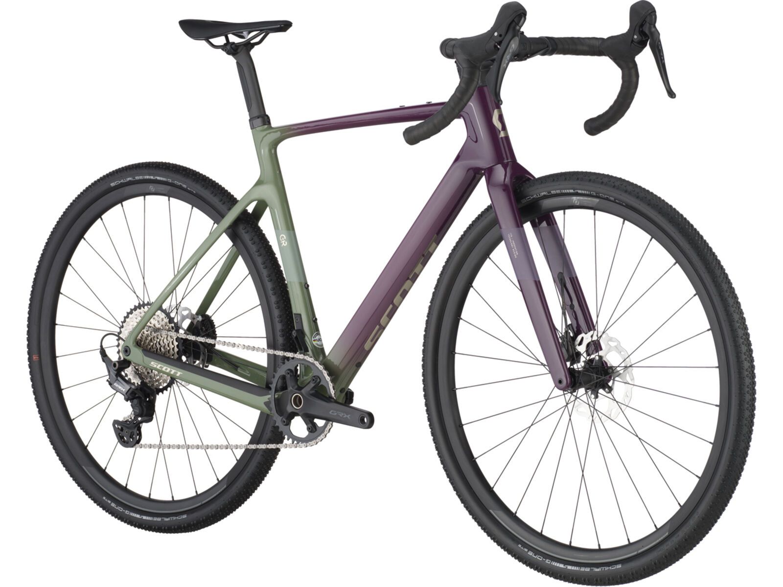 Scott Addict Gravel 40, olivine green/blackberry purple | Bild 2