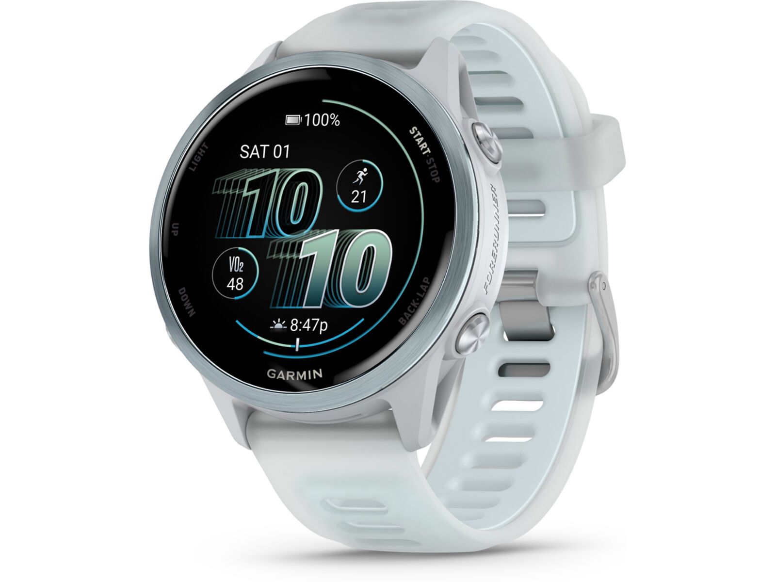 Garmin Forerunner 570 - 42 mm, steinweiss/cloud blue | Bild 1