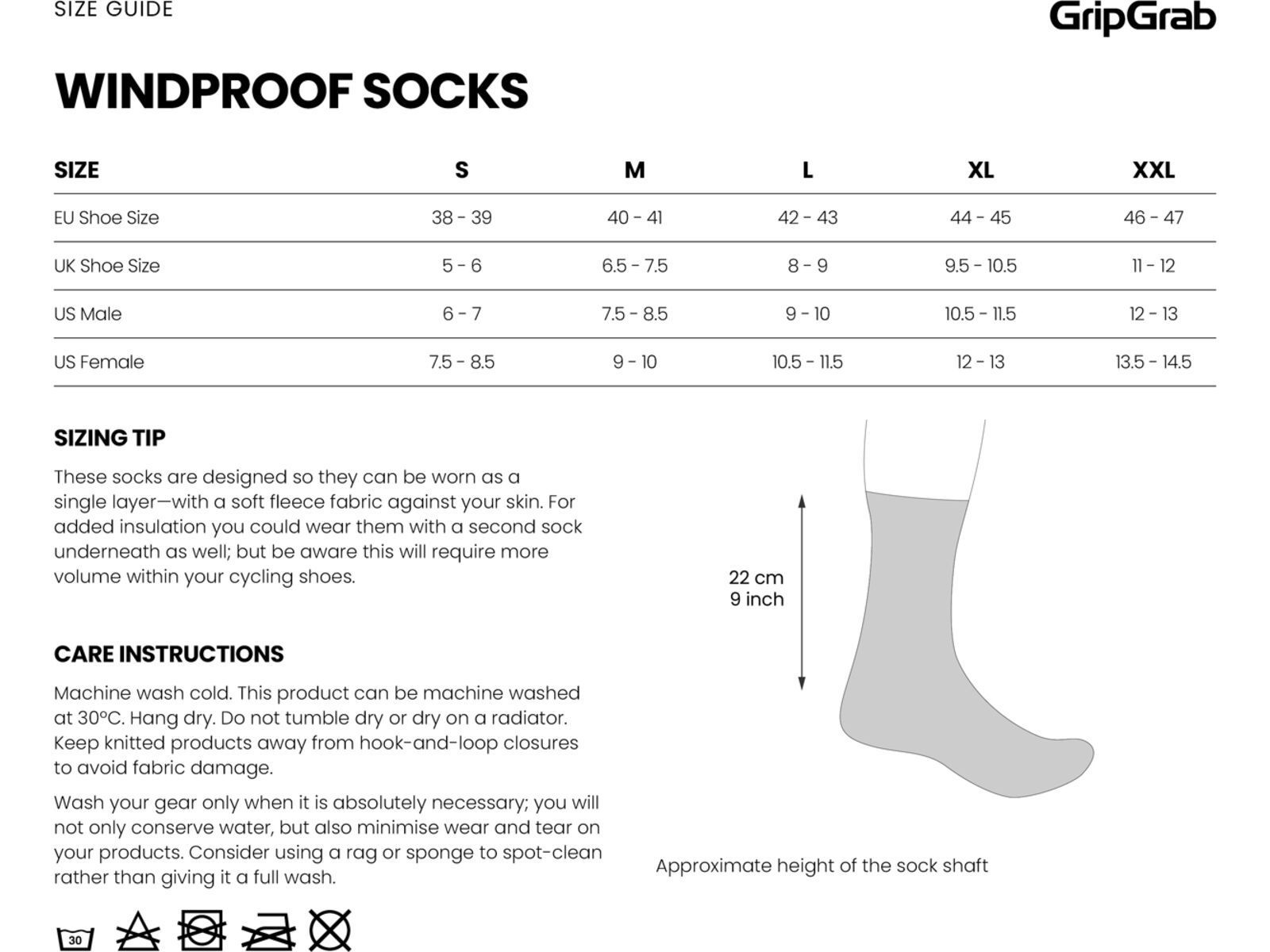 GripGrap Windproof Spring-Autumn Socks, black | Bild 7