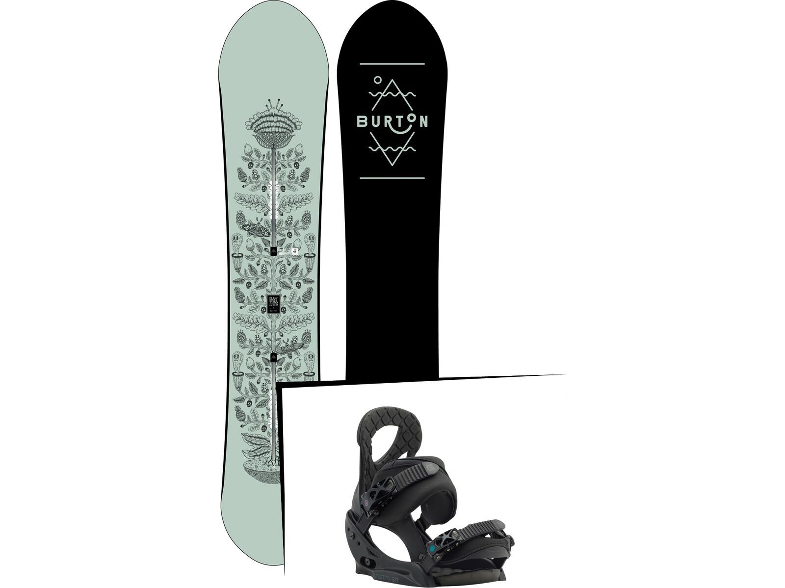 Set: Burton Day Trader 2019 +  Stiletto EST (1931130S) | Bild 1