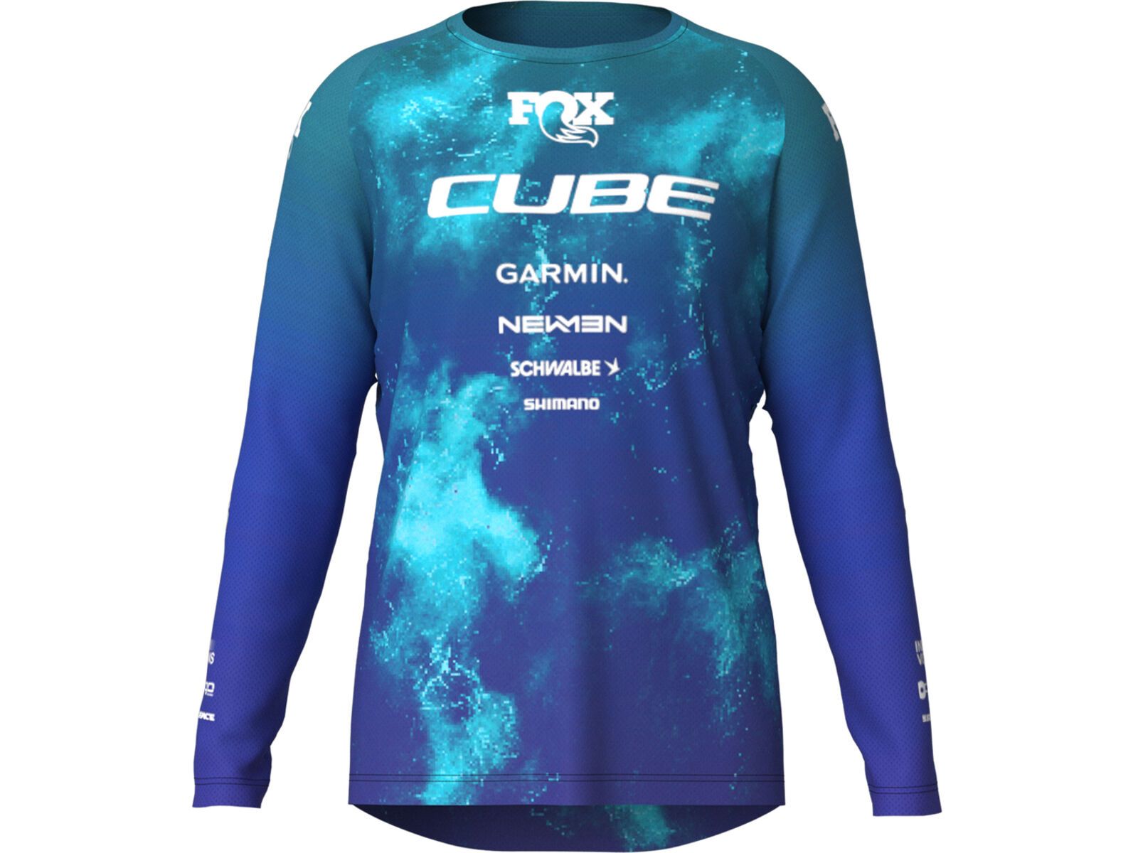 Cube MTB Trikot Rookie X Actionteam langarm, blue´n´green | Bild 1