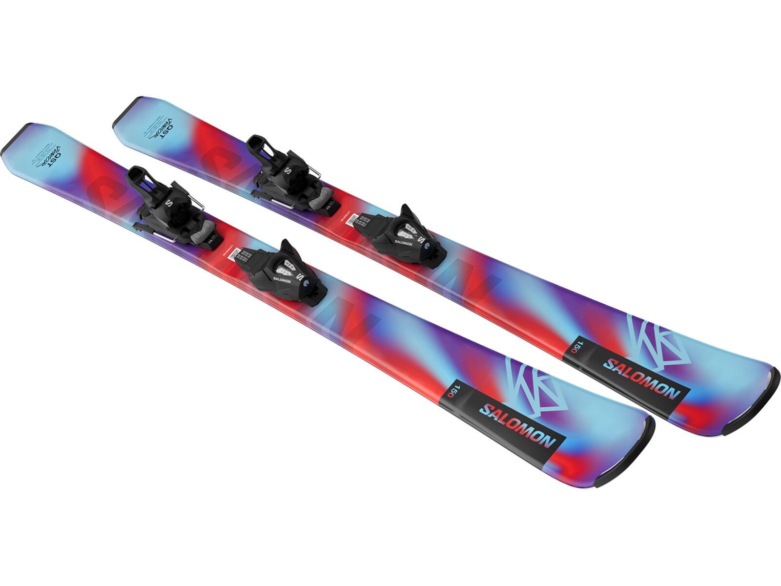 Salomon QST S + C5 GW J75, pastel neon blue 3/poppy red/black | Bild 7