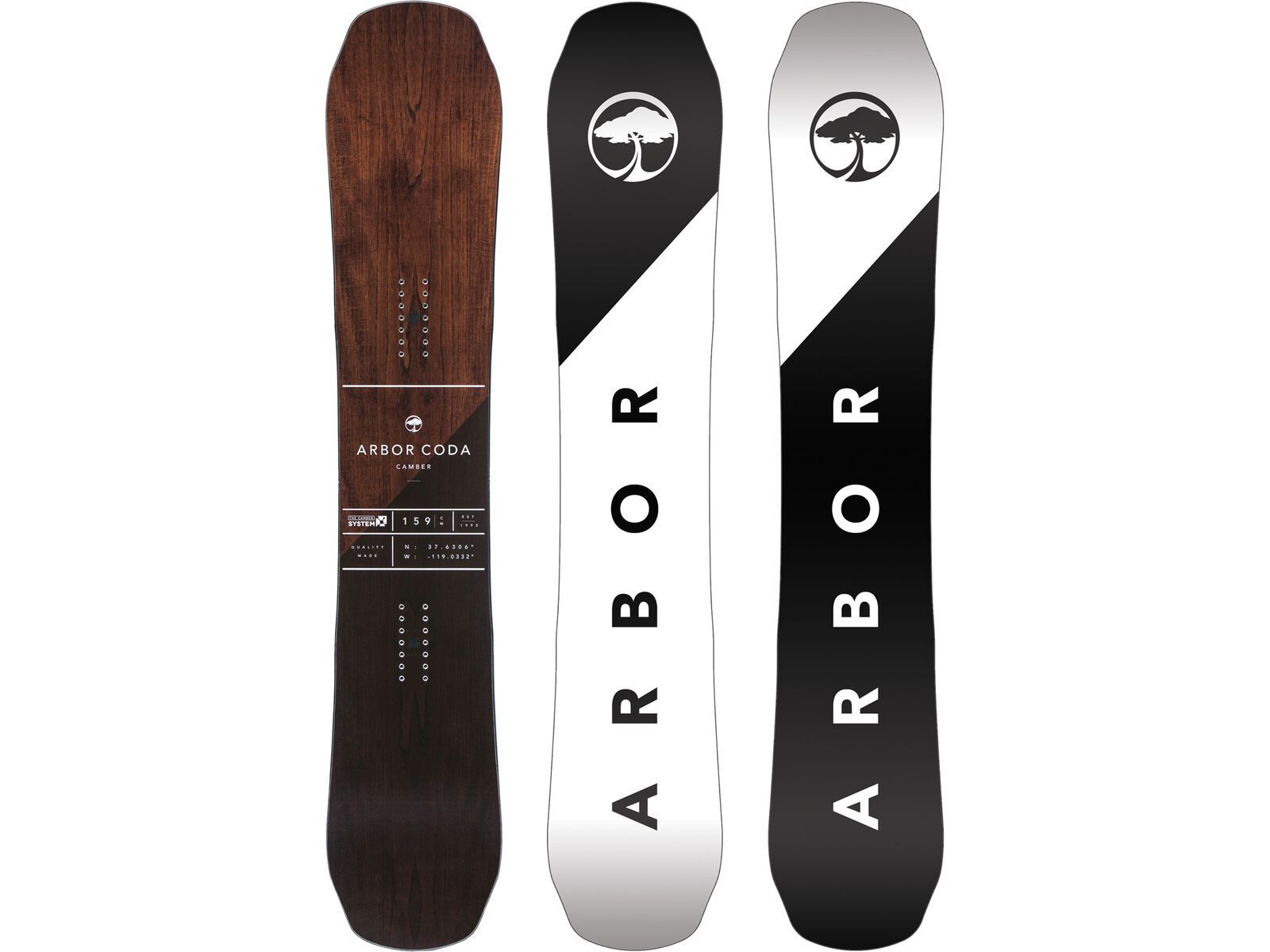 Set: Arbor Coda Camber Mid Wide 2017 + Ride El Hefe, black - Snowboardset | Bild 2