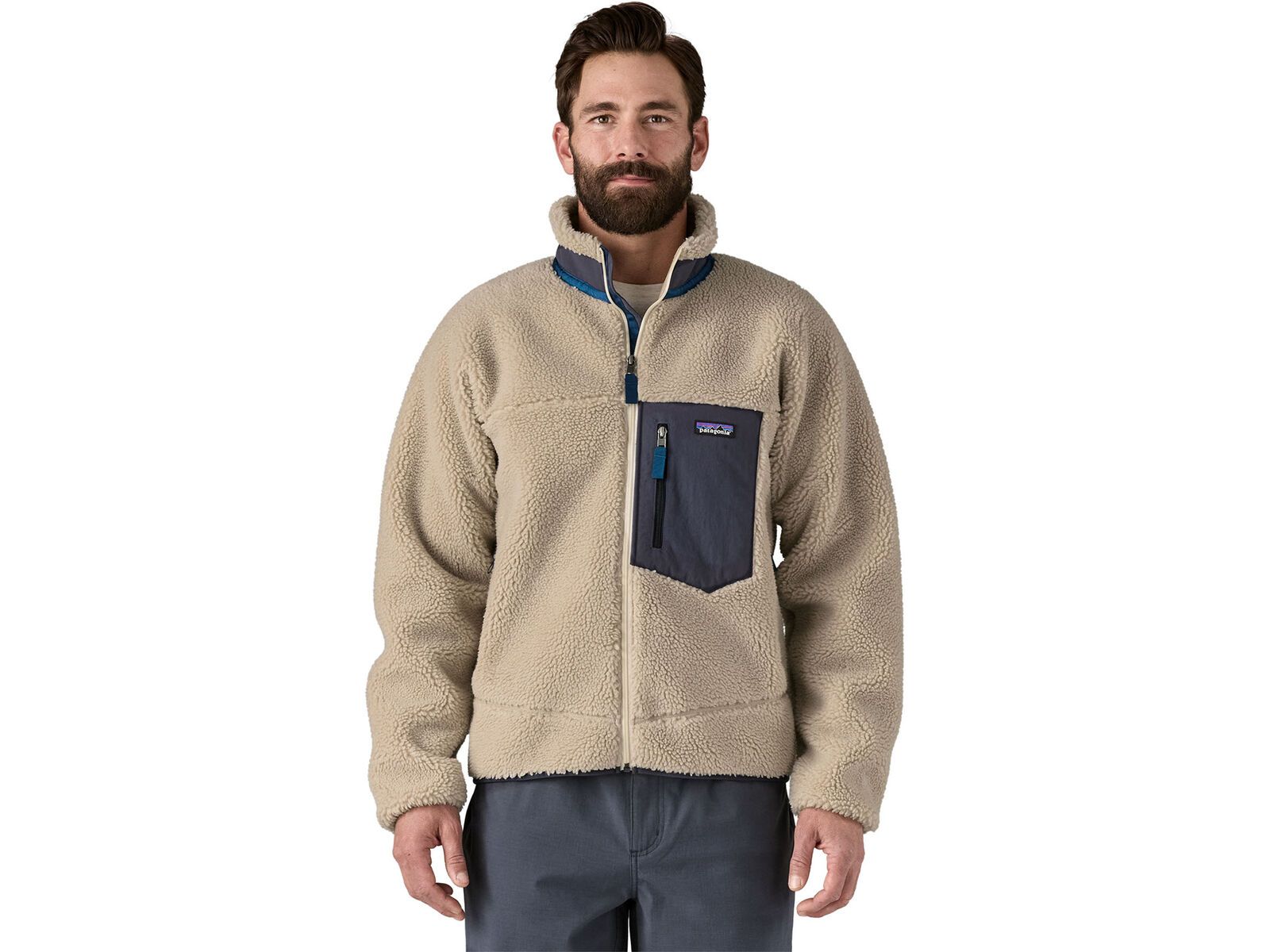 Patagonia Men's Classic Retro-X Fleece Jacket, natural w/smolder blue | Bild 2