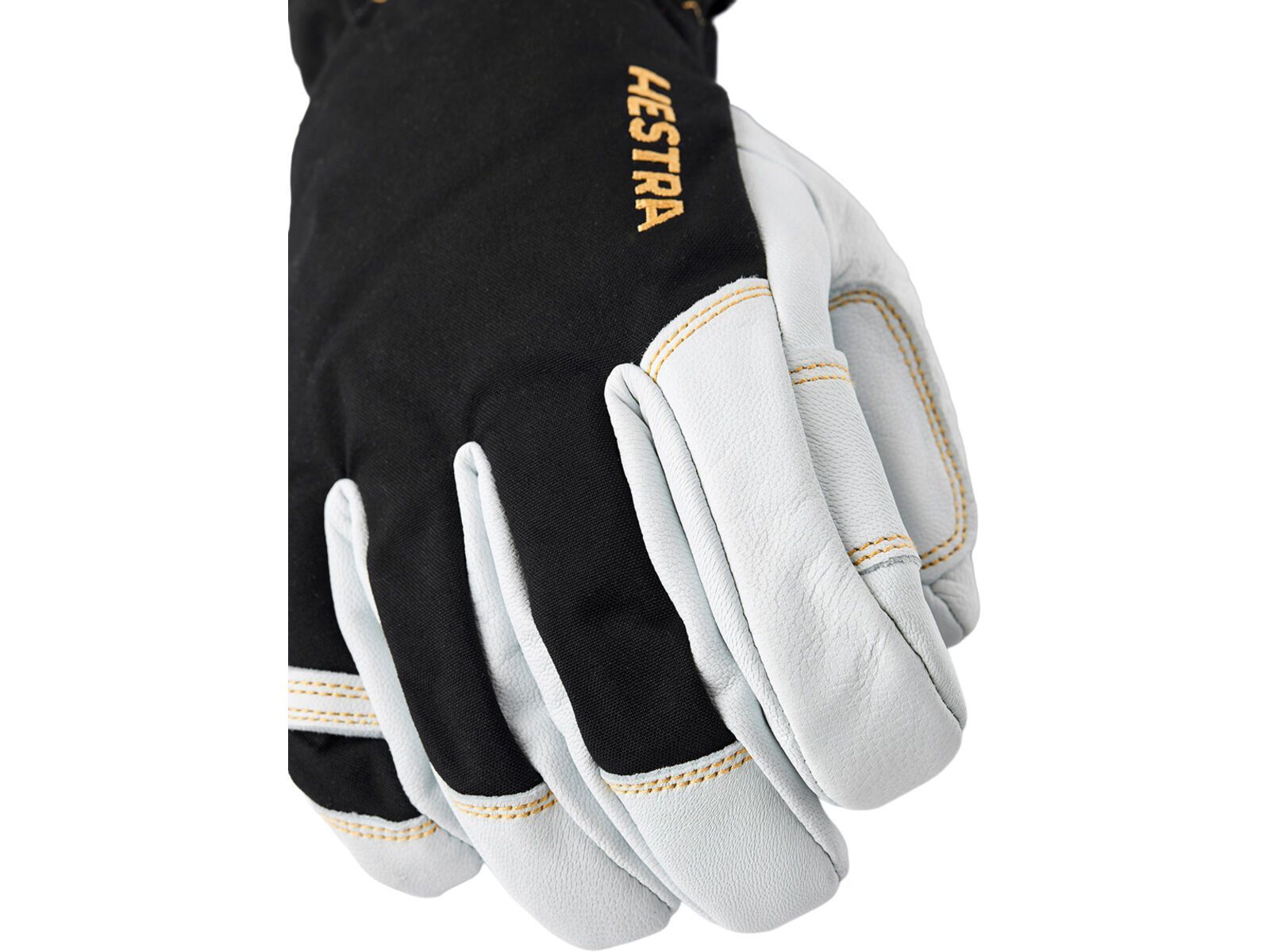 Hestra Army Leather Gore-Tex 5 Finger, black/natural grey | Bild 3