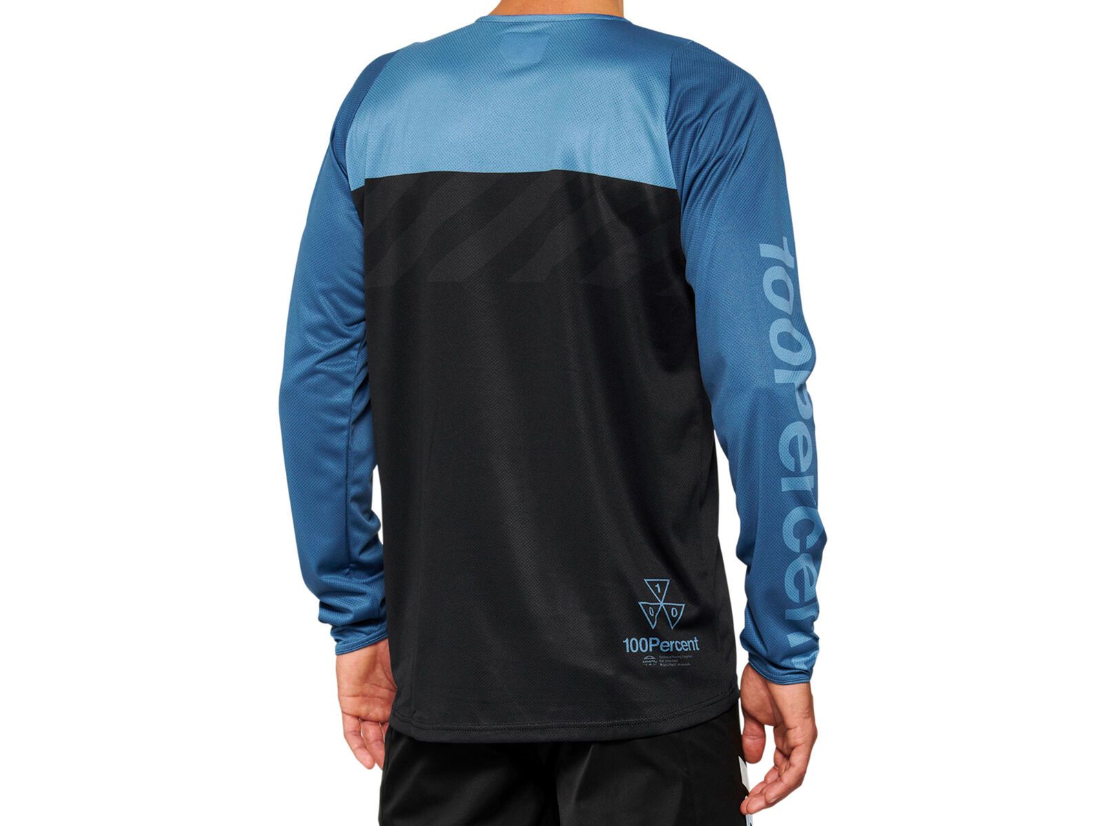 100% R-Core Long Sleeve Jersey, black/slate blue | Bild 2