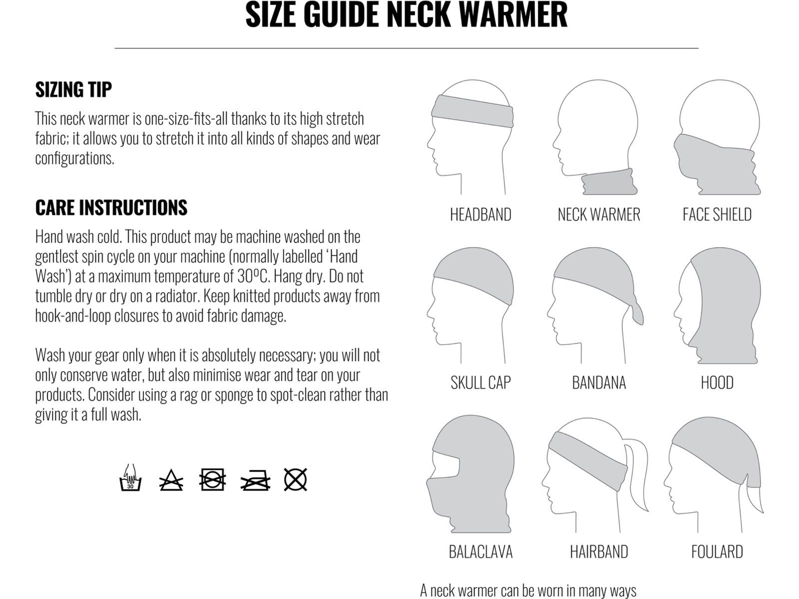 GripGrab Multifunctional Merino Neck Warmer, black | Bild 5