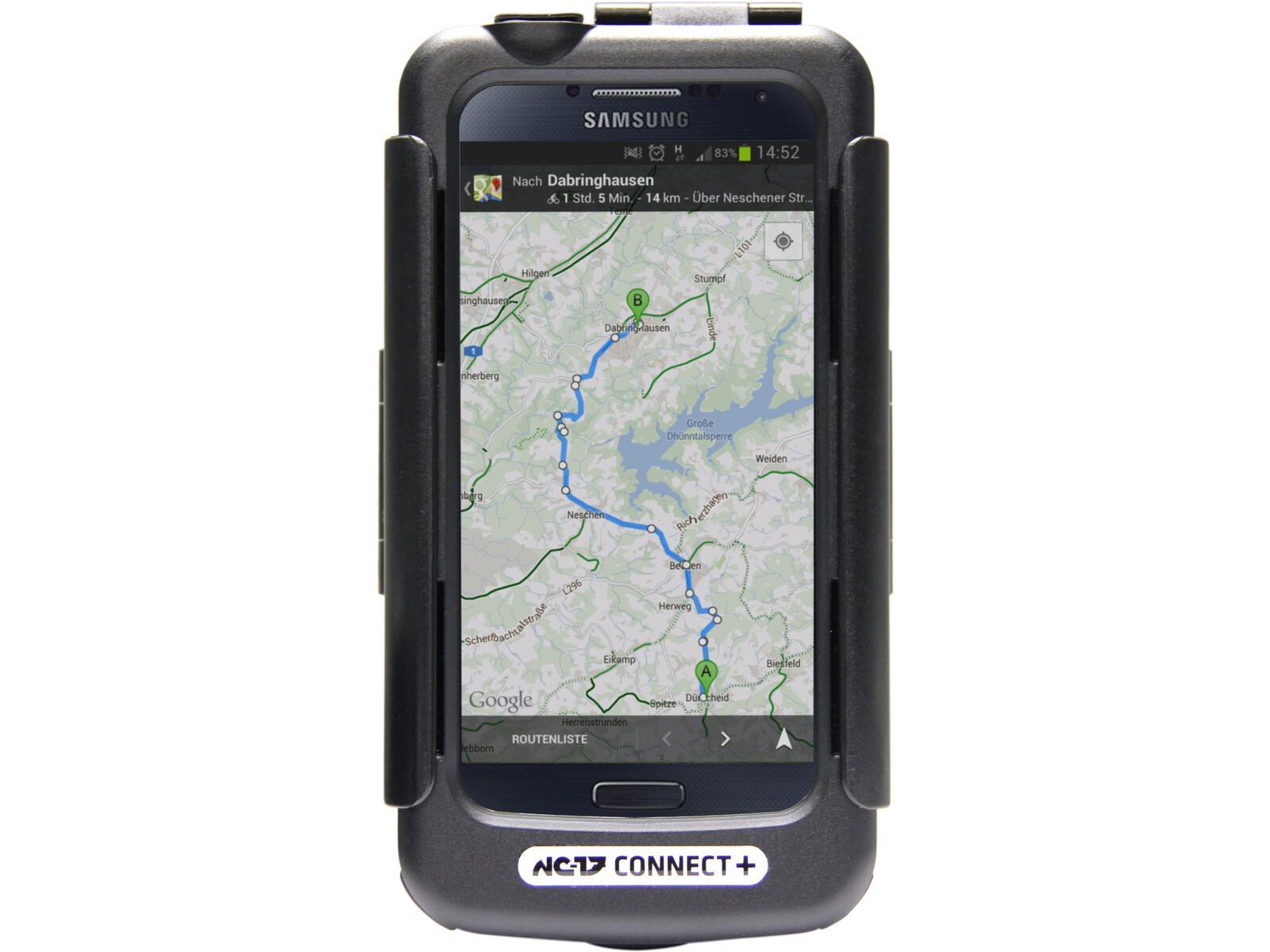 NC-17 Connect+ Galaxy S4 Case + Halterung und USB Ladekabel, black | Bild 1