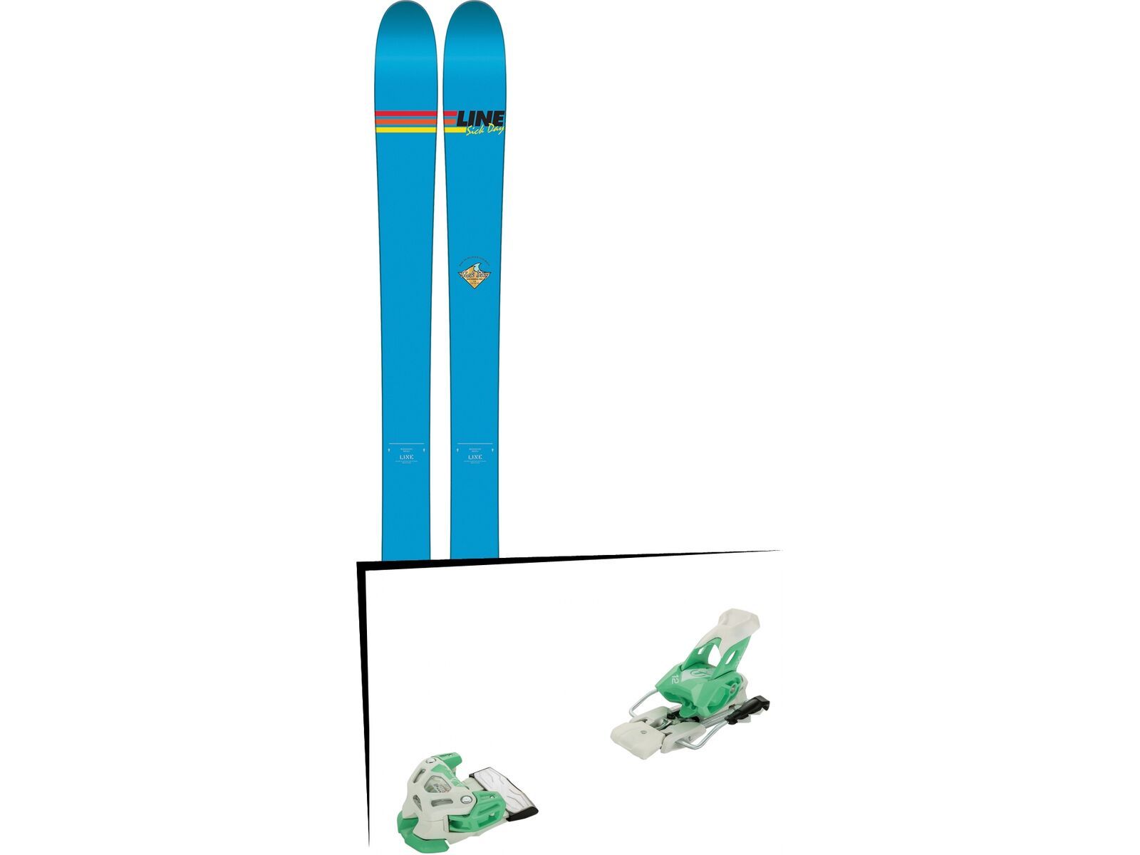 Set: Line Sick Day 102 2017 + Tyrolia Attack 12 110 mm, solid white mint - Skiset | Bild 1