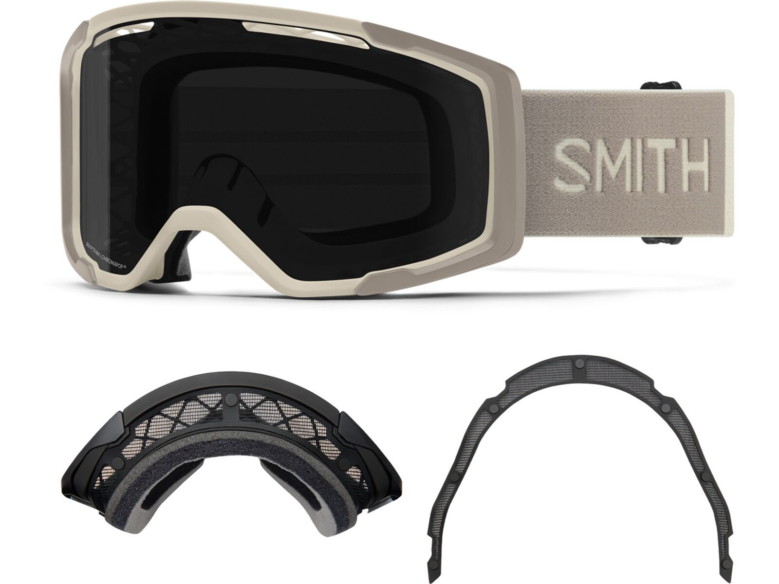Smith Rhythm MTB + Dirt Screen, ChromaPop Sun Black + WS / chalk | Bild 1