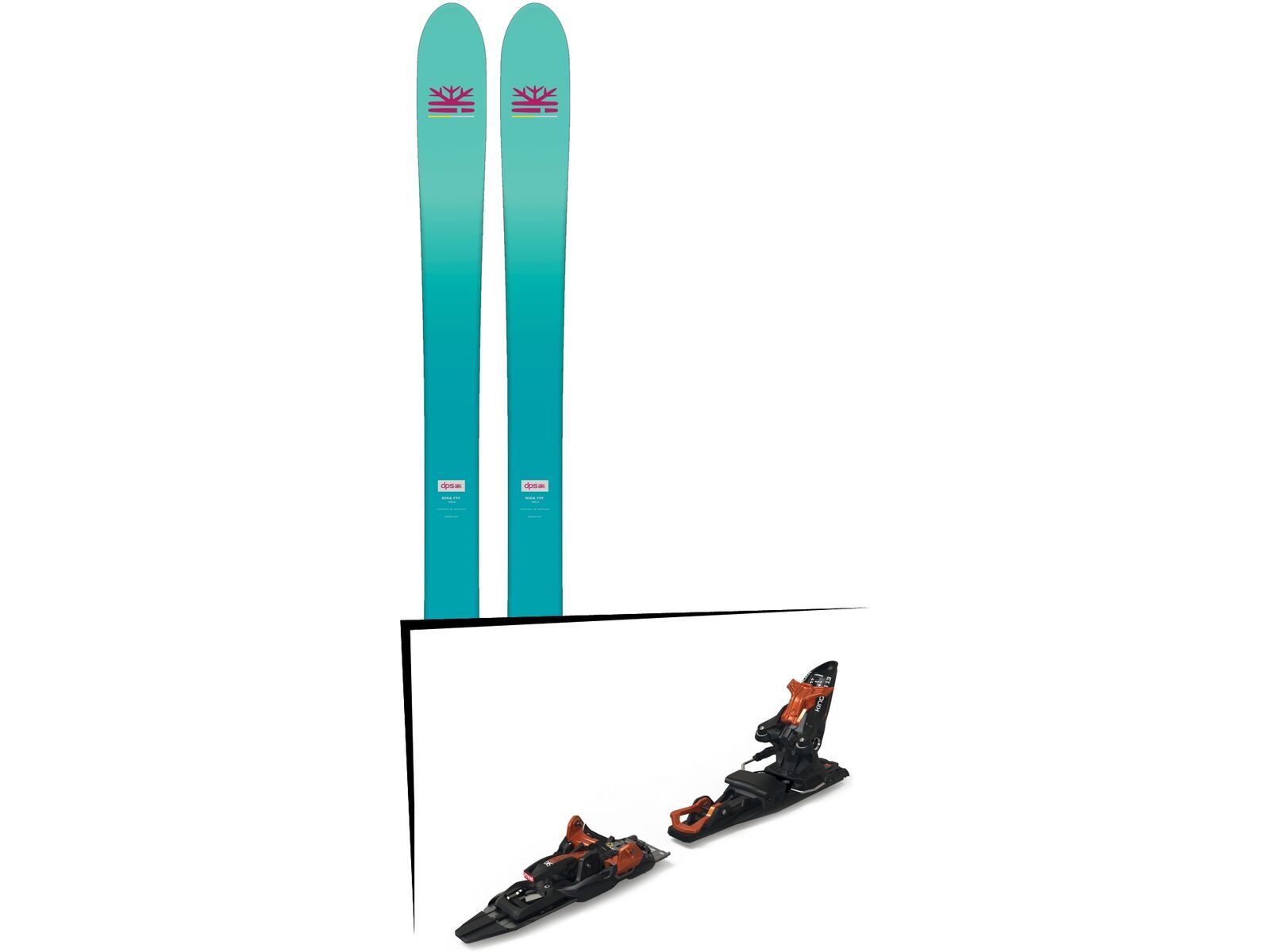 Set: DPS Skis Nina F99 Foundation 2018 + Marker Kingpin 13 Demo black/copper | Bild 1