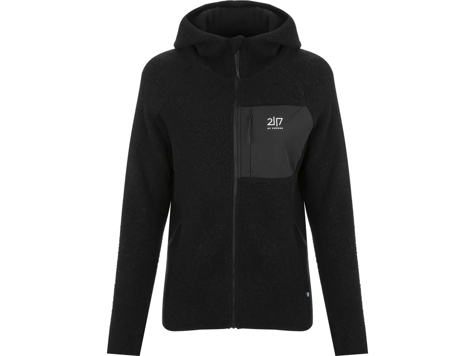 2117 of Sweden Women’s Wool Pile Hoodie Skord, black | Bild 1