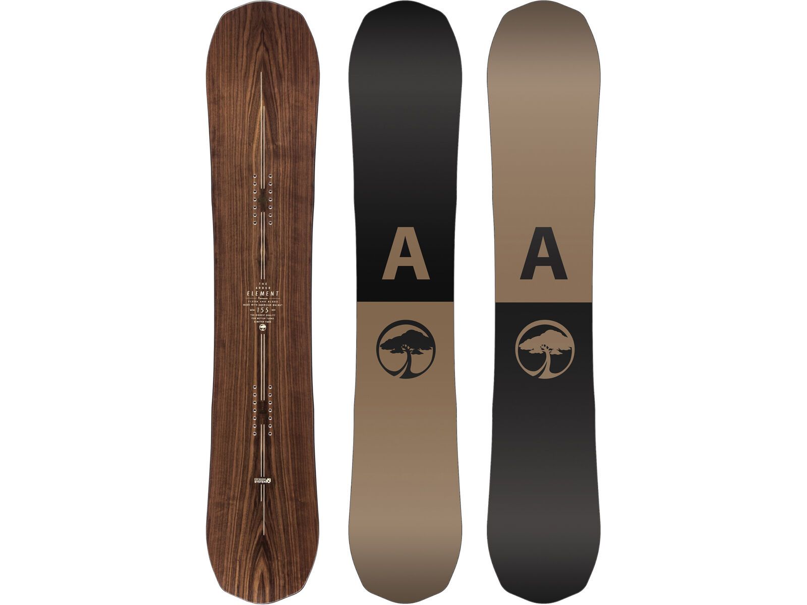 Set: Arbor Element Premium 2017 + Nitro Team 2017, wolfpack white - Snowboardset | Bild 2