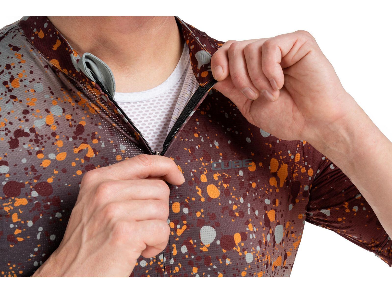 Cube Trikot CMPT Sprinkle kurzarm, brown | Bild 4