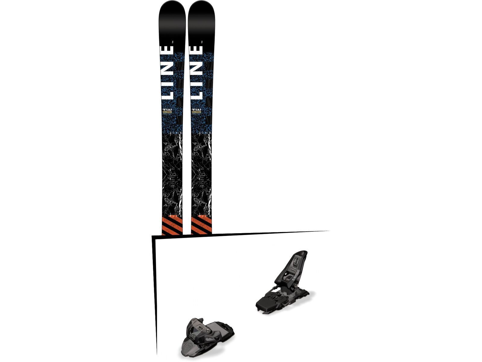 Set: Line Wallisch Shorty 2017 + Squire 11 90 mm, black anthracite - Skiset | Bild 1