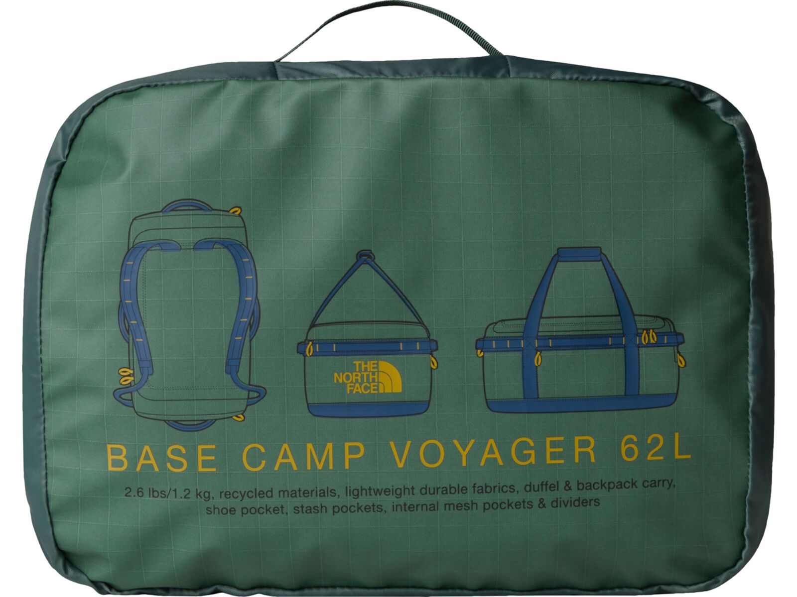 The North Face Base Camp Voyager Duffel 62L, duck green/shady blue | Bild 5