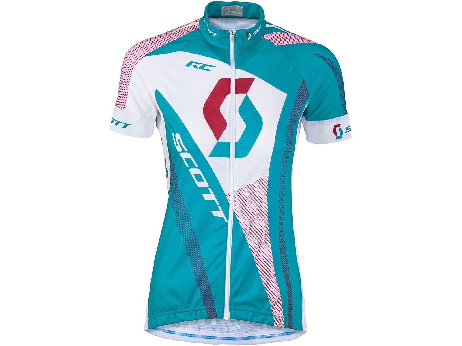 Scott Womens RC s/sl Shirt, ocean blue/cerise pink | Bild 1