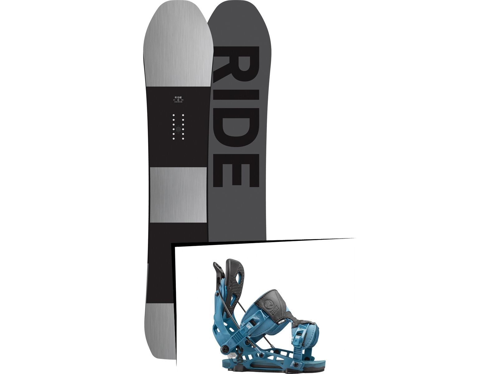 Set: Ride Timeless 2017 + Flow NX2 2016, blue - Snowboardset | Bild 1