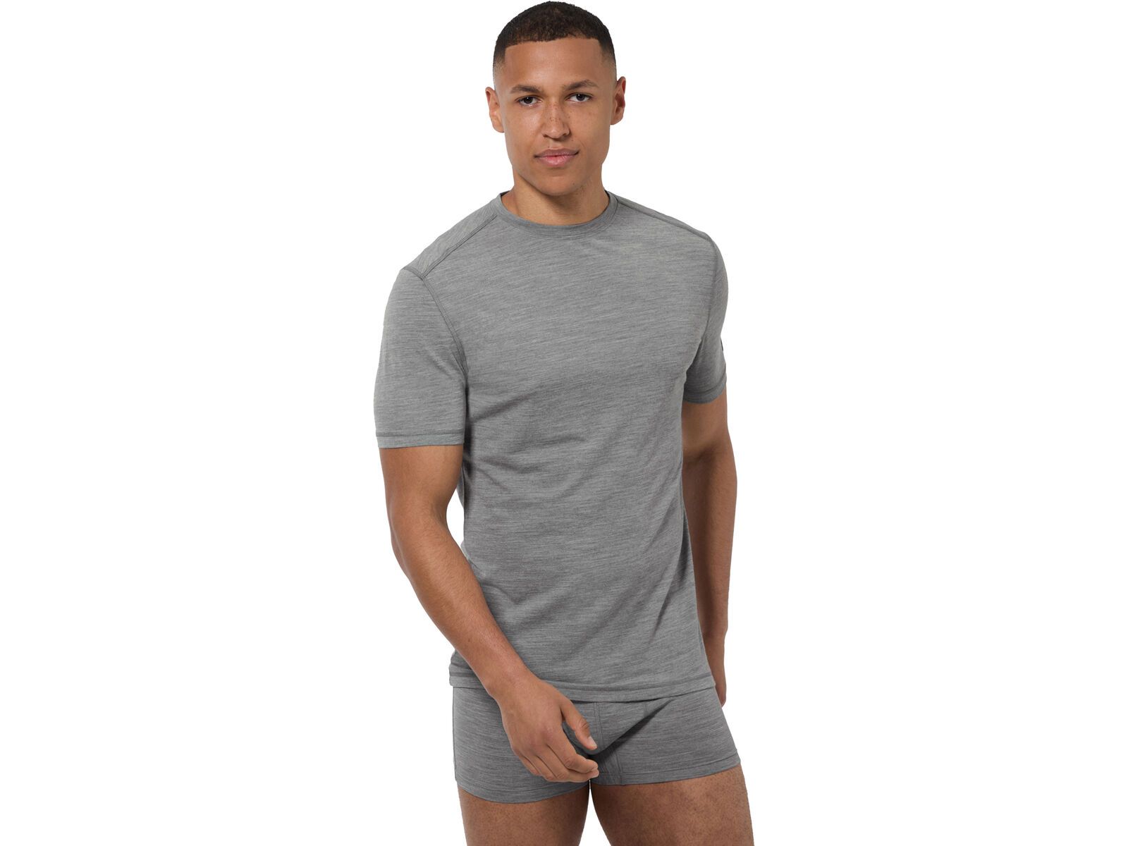 super.natural M Sierra140 Tee, cashmere grey melange | Bild 5