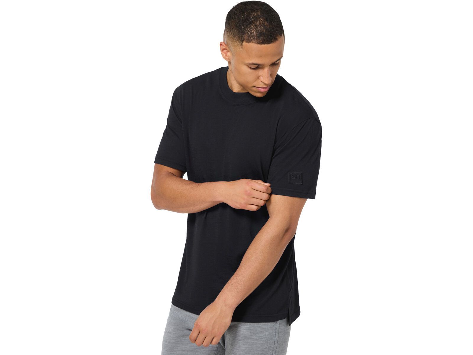super.natural M Casual Rib Bio J Tee, jet black | Bild 5