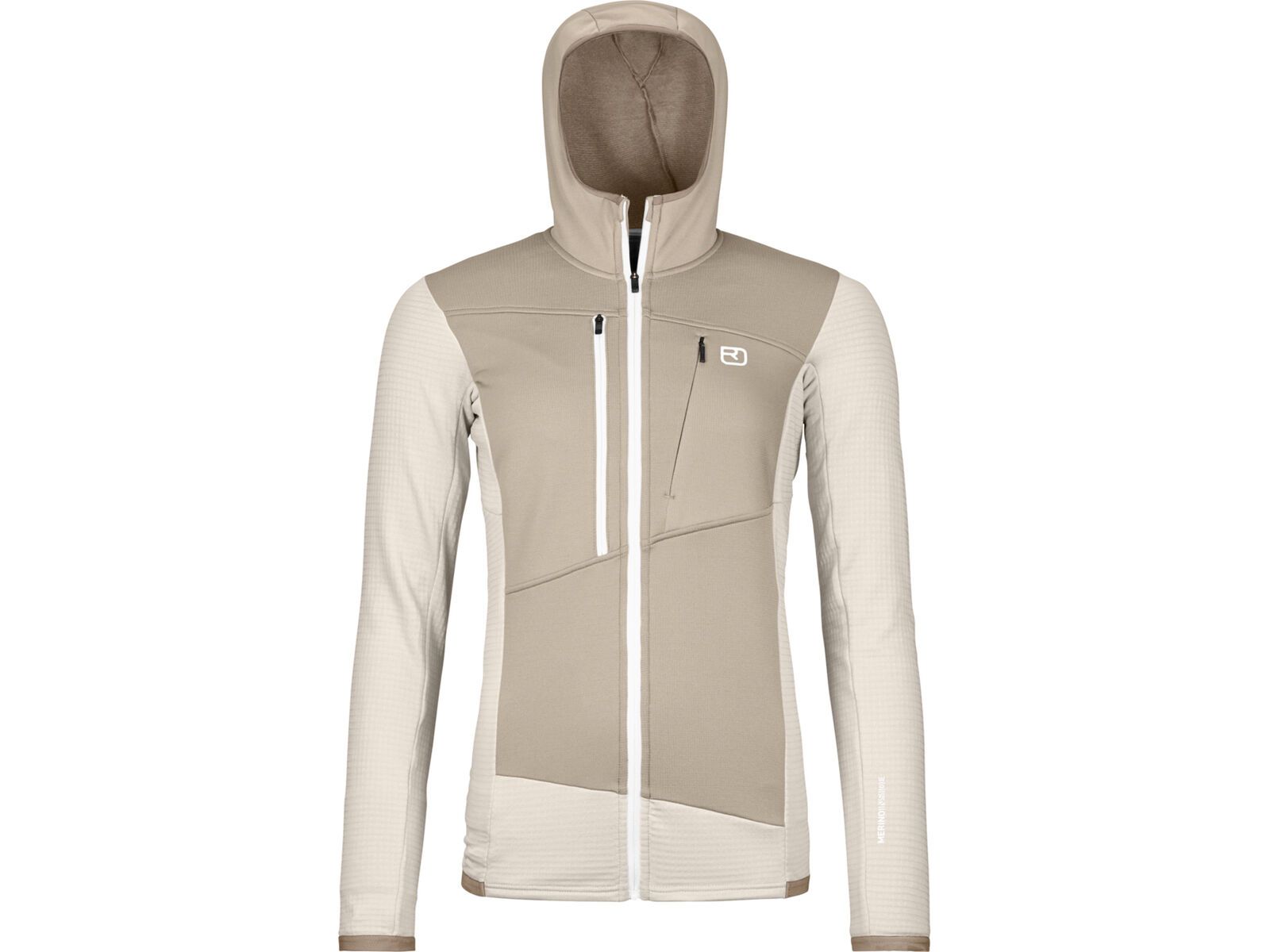 Ortovox Merino Fleece Grid Hoody W, white chalk | Bild 1