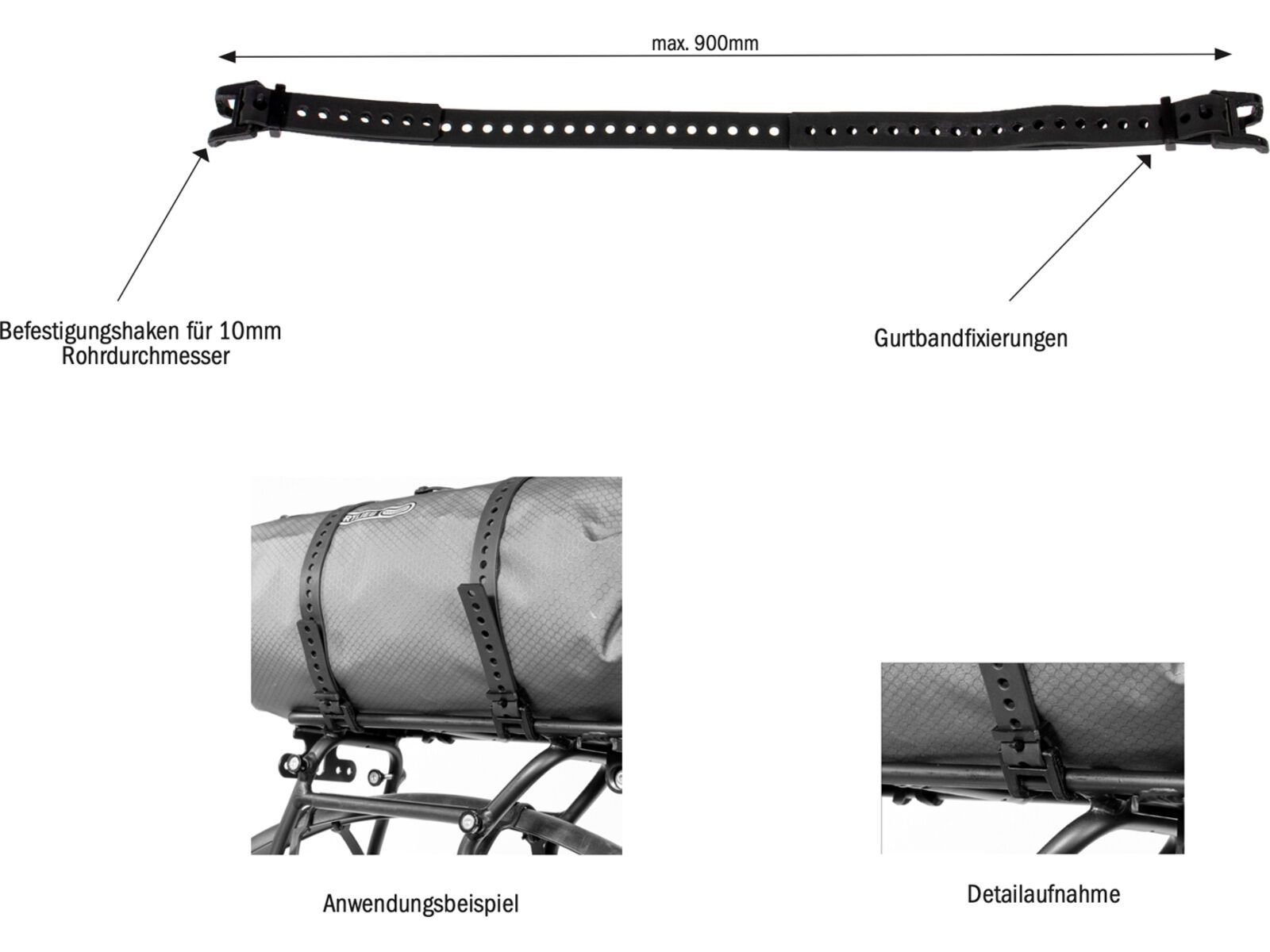 ORTLIEB O-Strap Rack - 900 mm, black | Bild 5