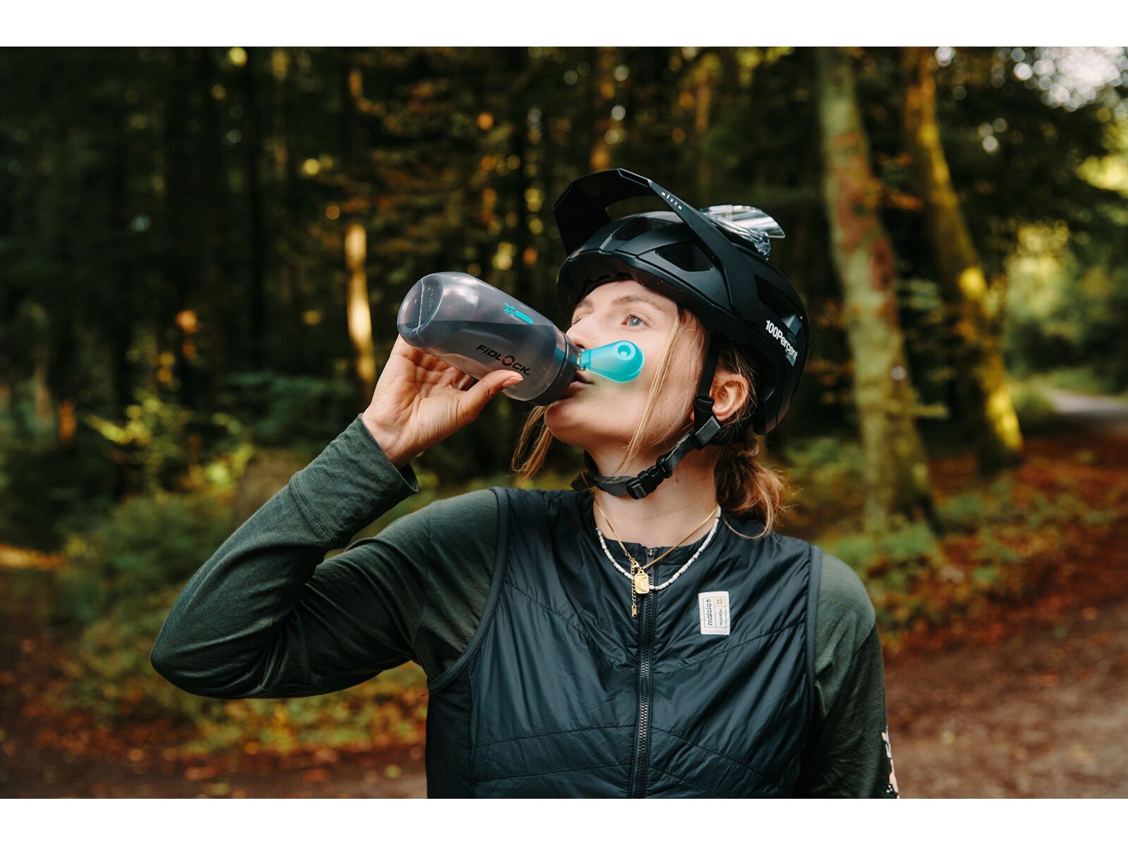 Fidlock Twist Single Bottle 450 Antibacterial, transparent black/light green | Bild 7