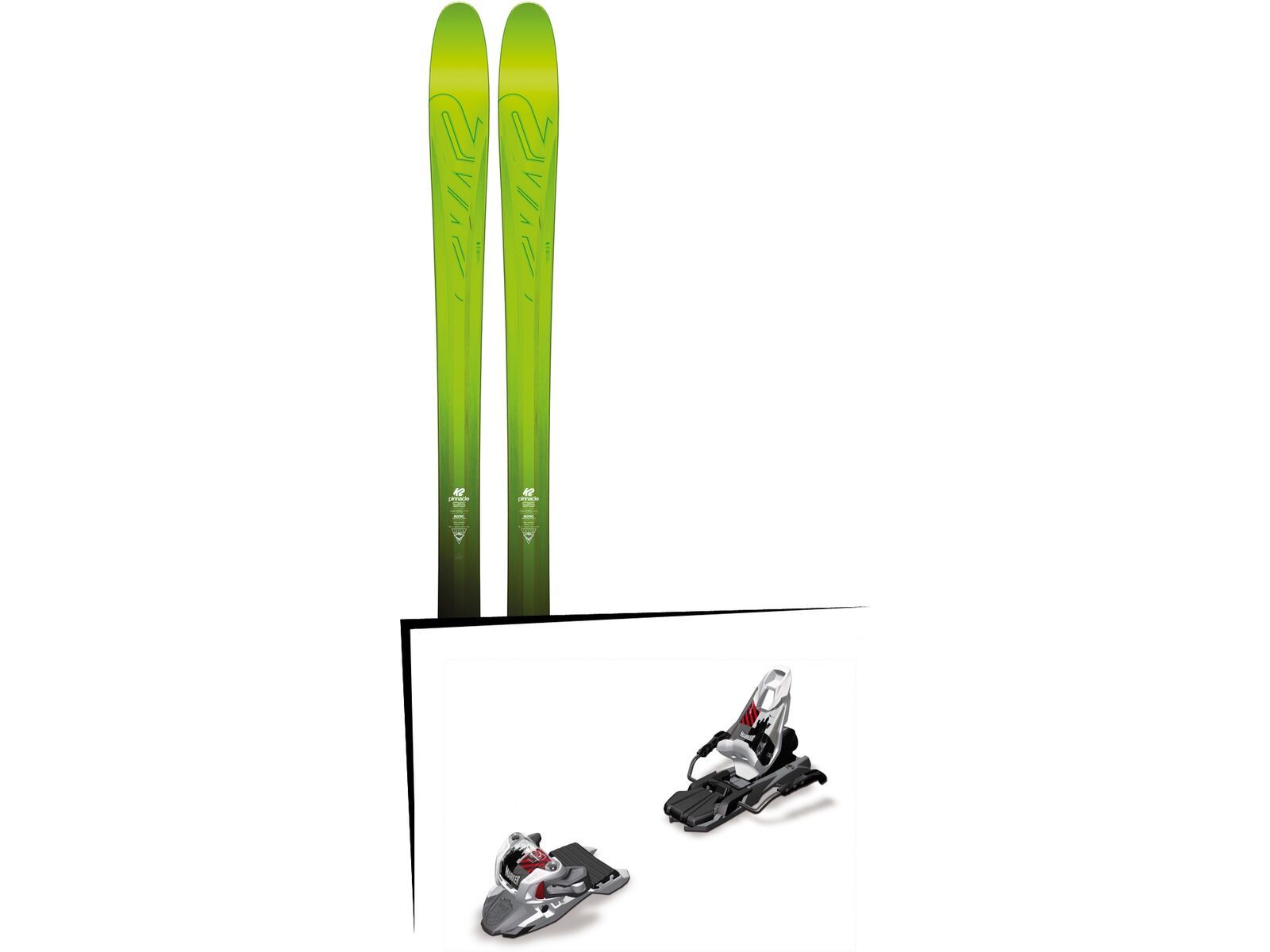 Set: K2 SKI Pinnacle 95 2017 + Marker Free Ten 100 mm, white/black/anthracite - Skiset | Bild 1