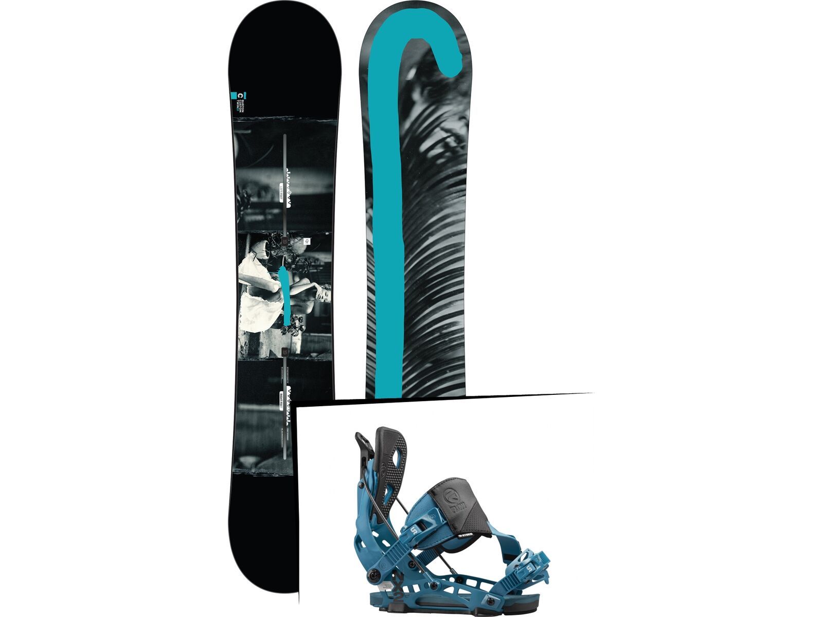 Set: Burton Custom Twin 2017 + Flow NX2 Hybrid (1513127S) | Bild 1