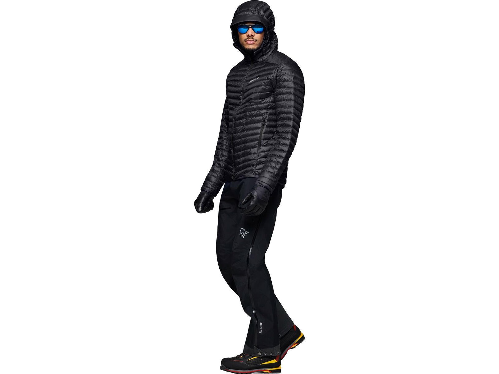 Norrona trollveggen down800 super light Hood M's, caviar black | Bild 6