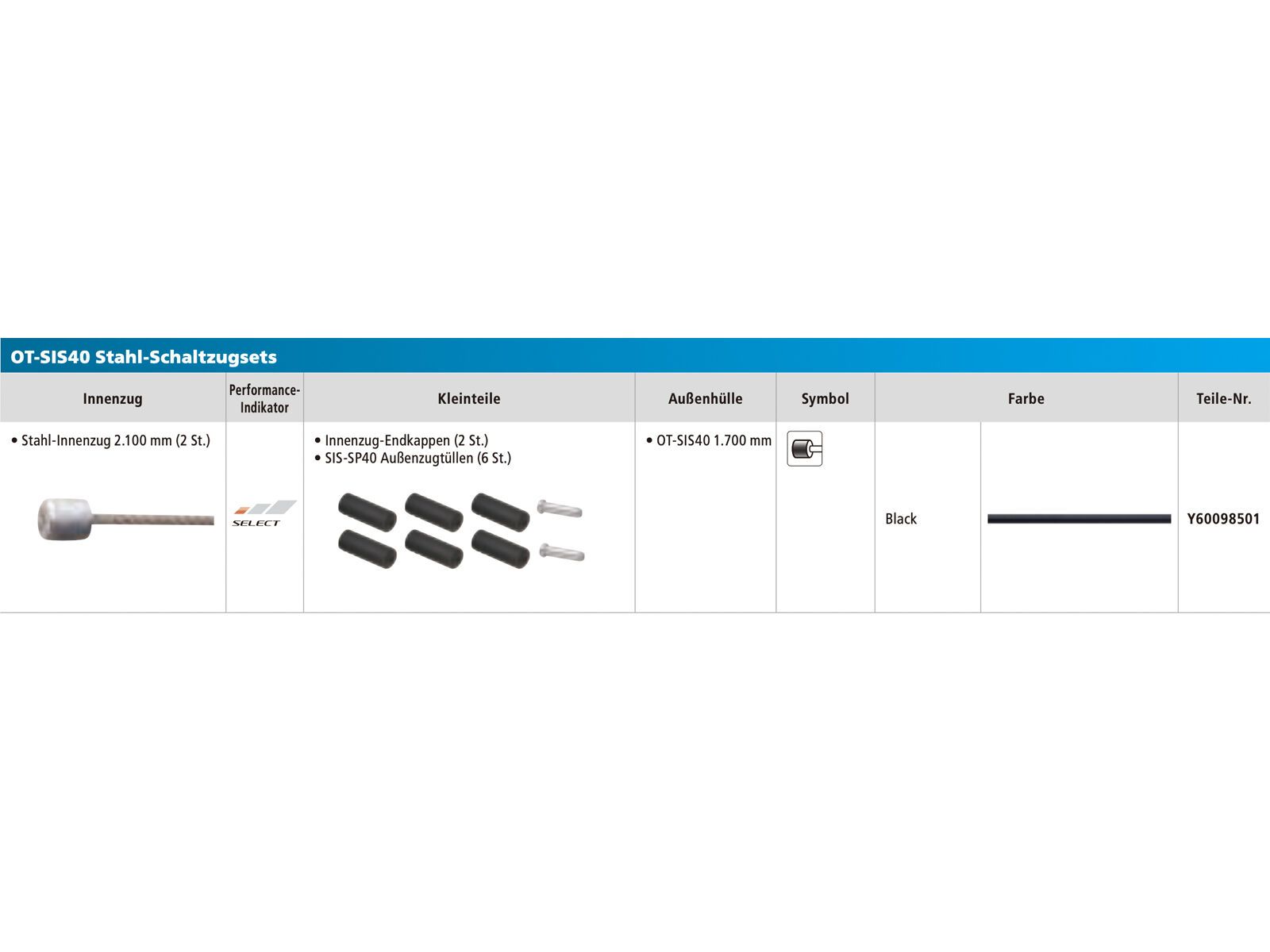 Shimano Schaltzug-Set Road Stahl - 2x 2.100 mm | Bild 4