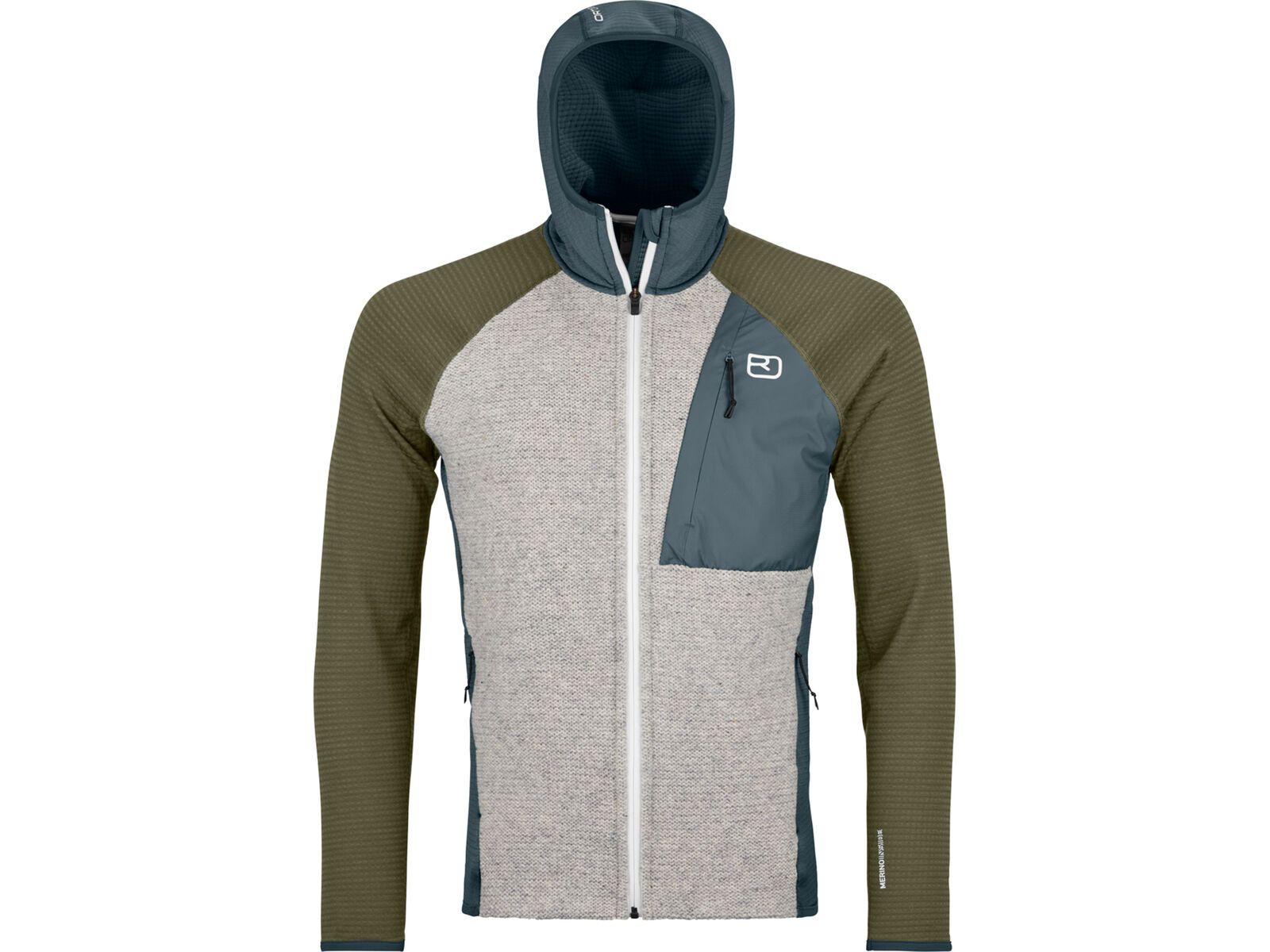 Ortovox Merino Fleece Grid Plus Classic Knit Hoody M, dark arctic grey | Bild 1