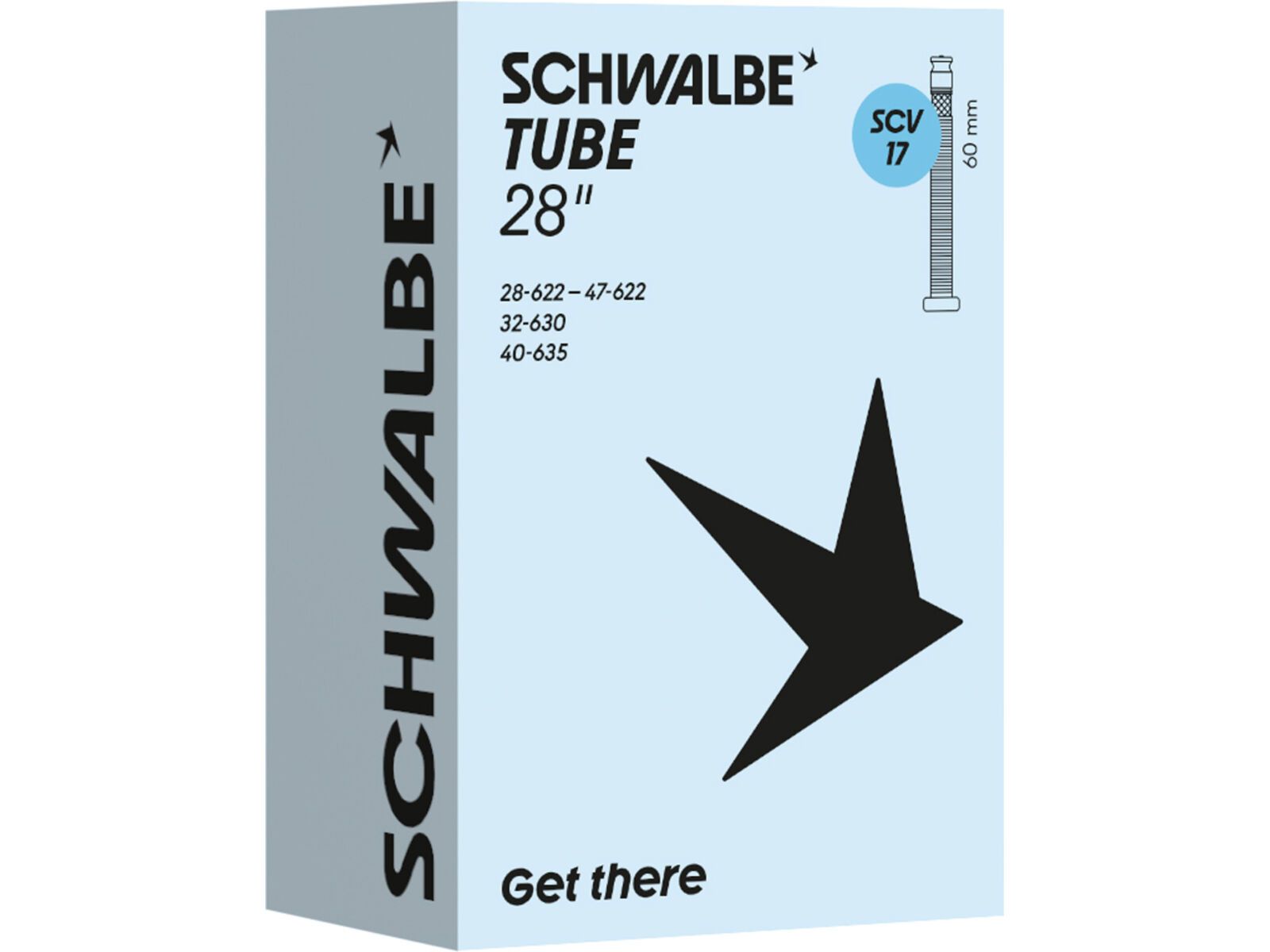 Schwalbe Schlauch SCV 17 60 mm - 28/47-622/635, black | Bild 1