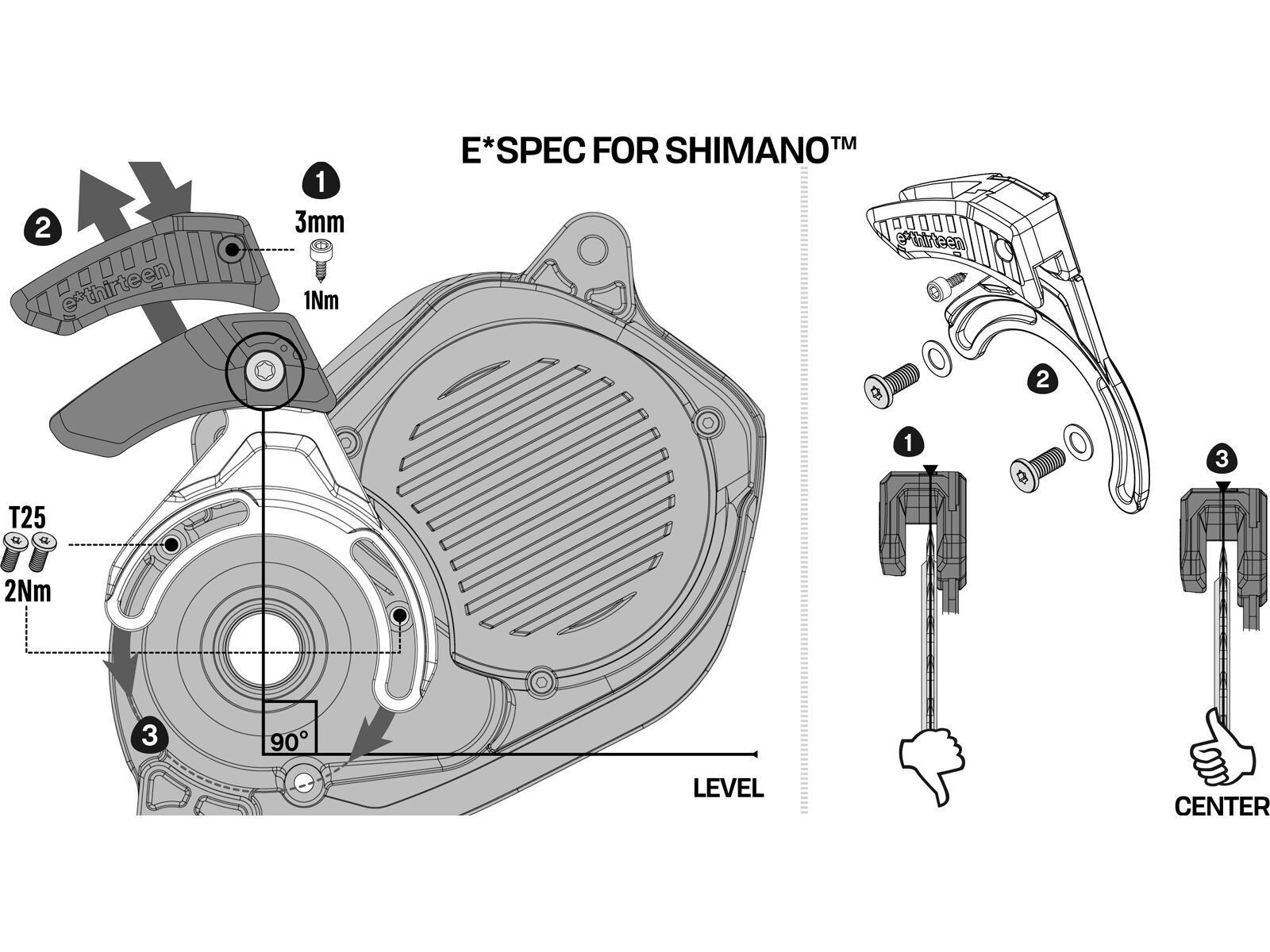 e*thirteen e*spec Plus Chainguide - Shimano EP8/E8000/E7000 / 34-38 Z., black | Bild 2