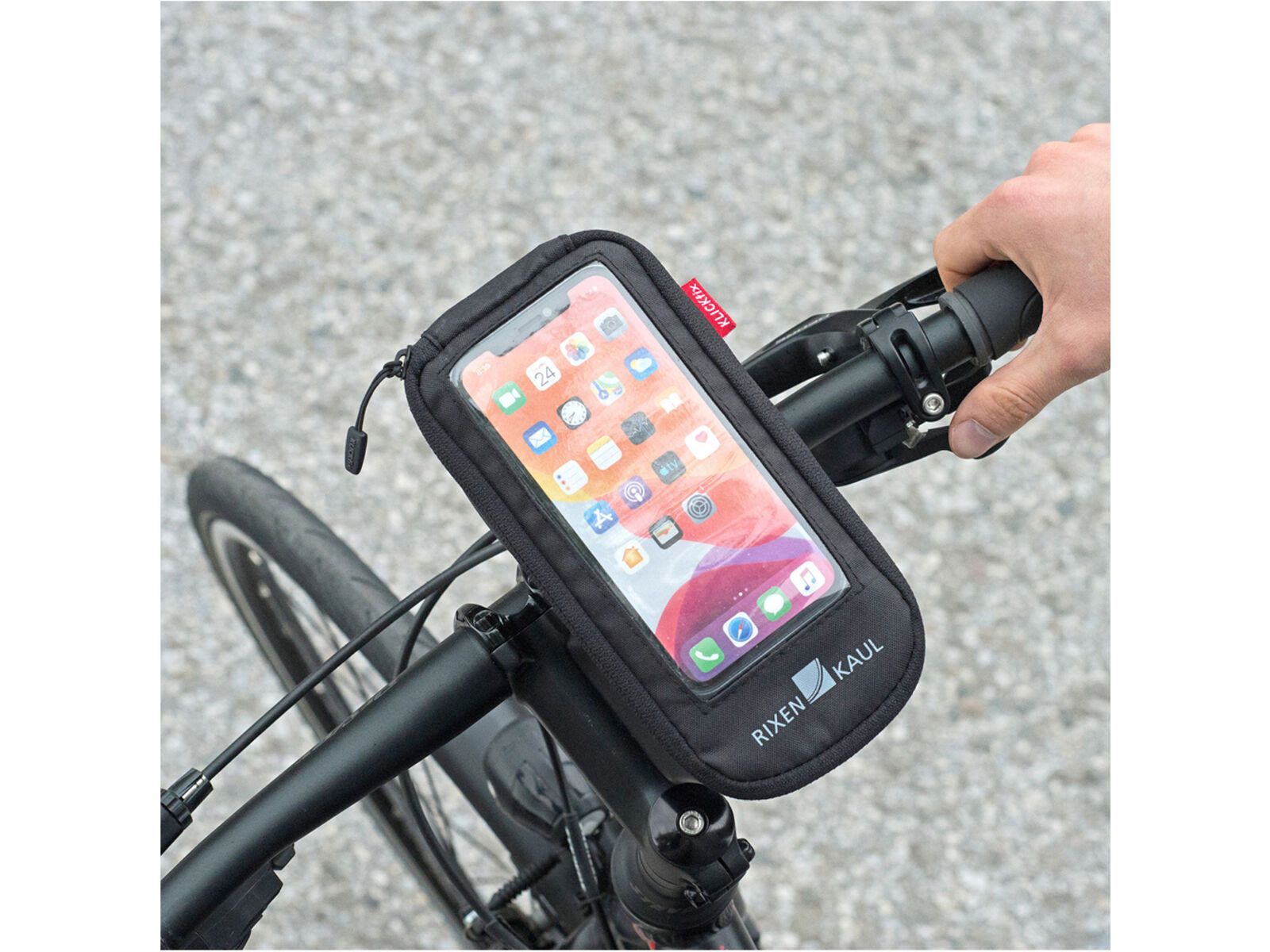 KLICKfix PhonePad Smartphone-Halterung inkl. Quad Mini Adapter 11 cm