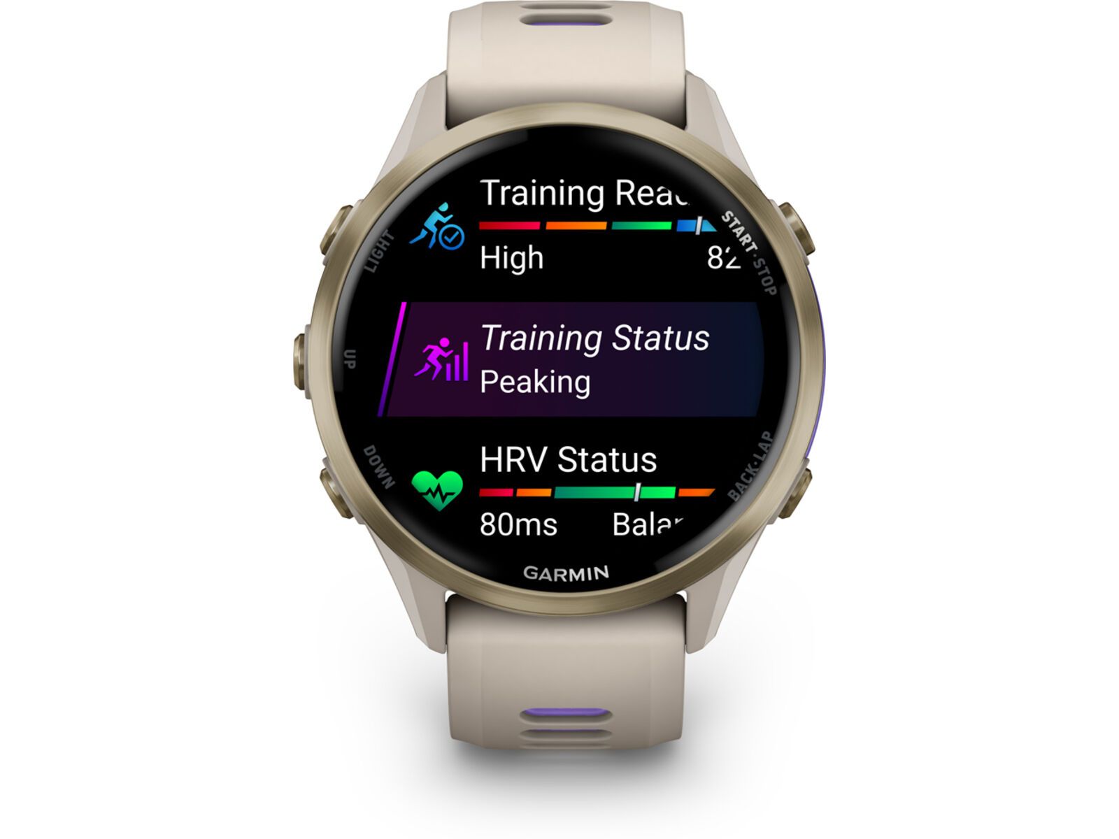 Garmin Forerunner 970, gray/softgold titan | Bild 2