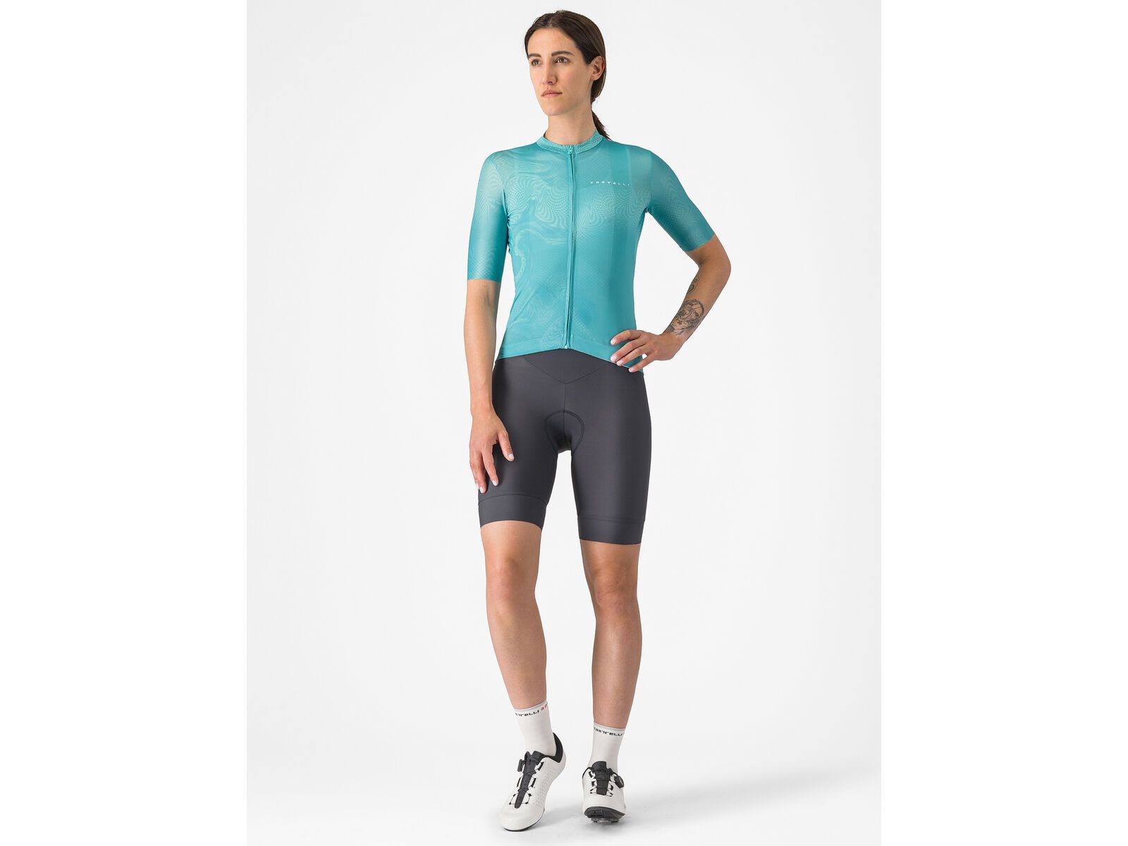 Castelli Prima 2 DT Bibshort, dark gray/pool blue | Bild 9
