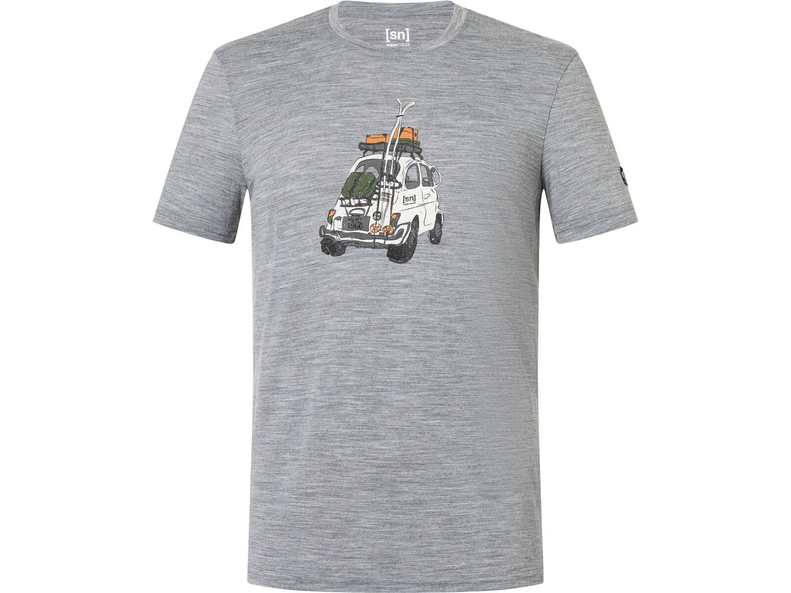 super.natural M Carski Tee, cashmere grey melange/various | Bild 1