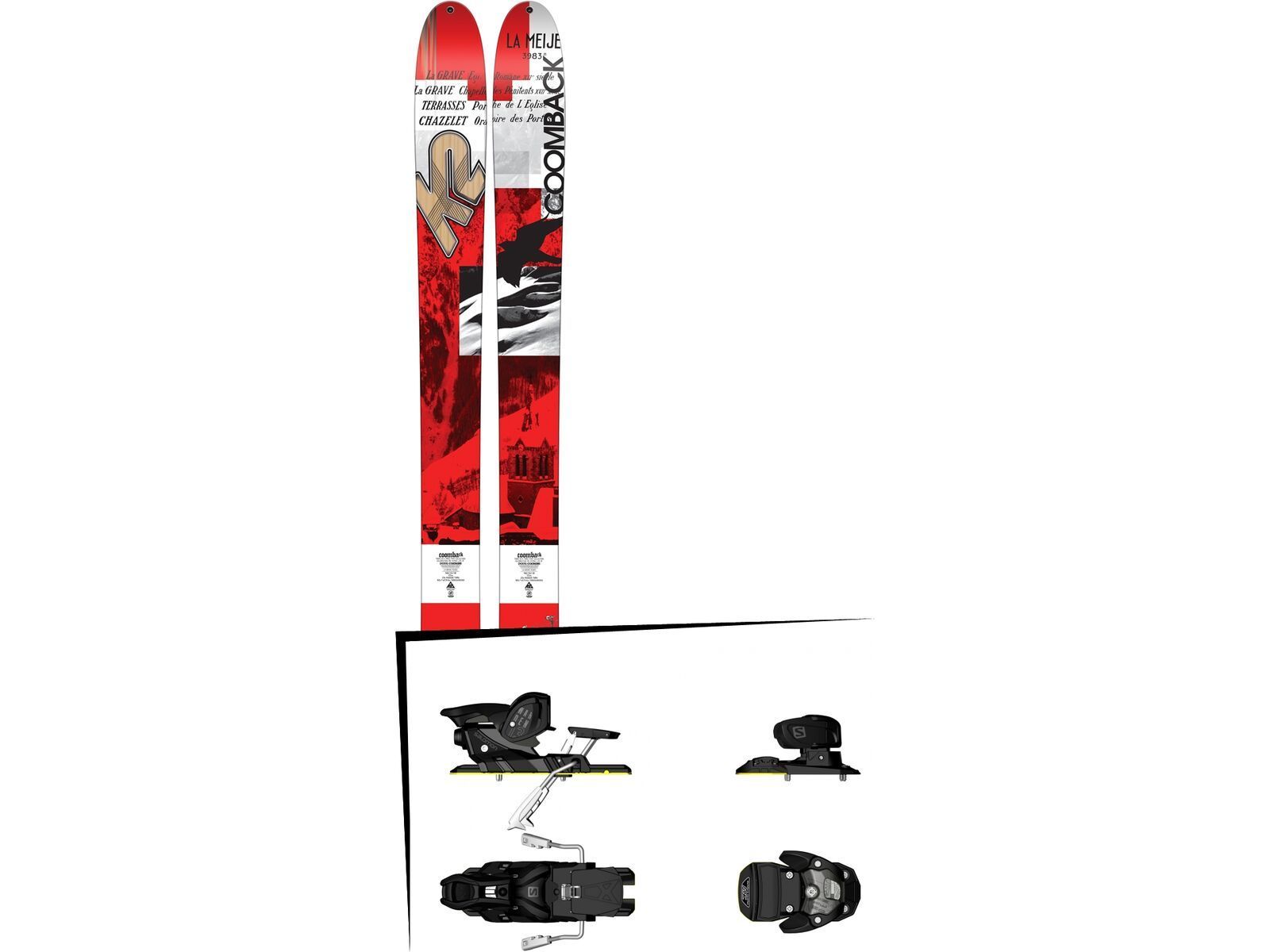 K2 SKI Set: Coomback 114 2016 + Salomon Warden MNC 13 | Bild 1