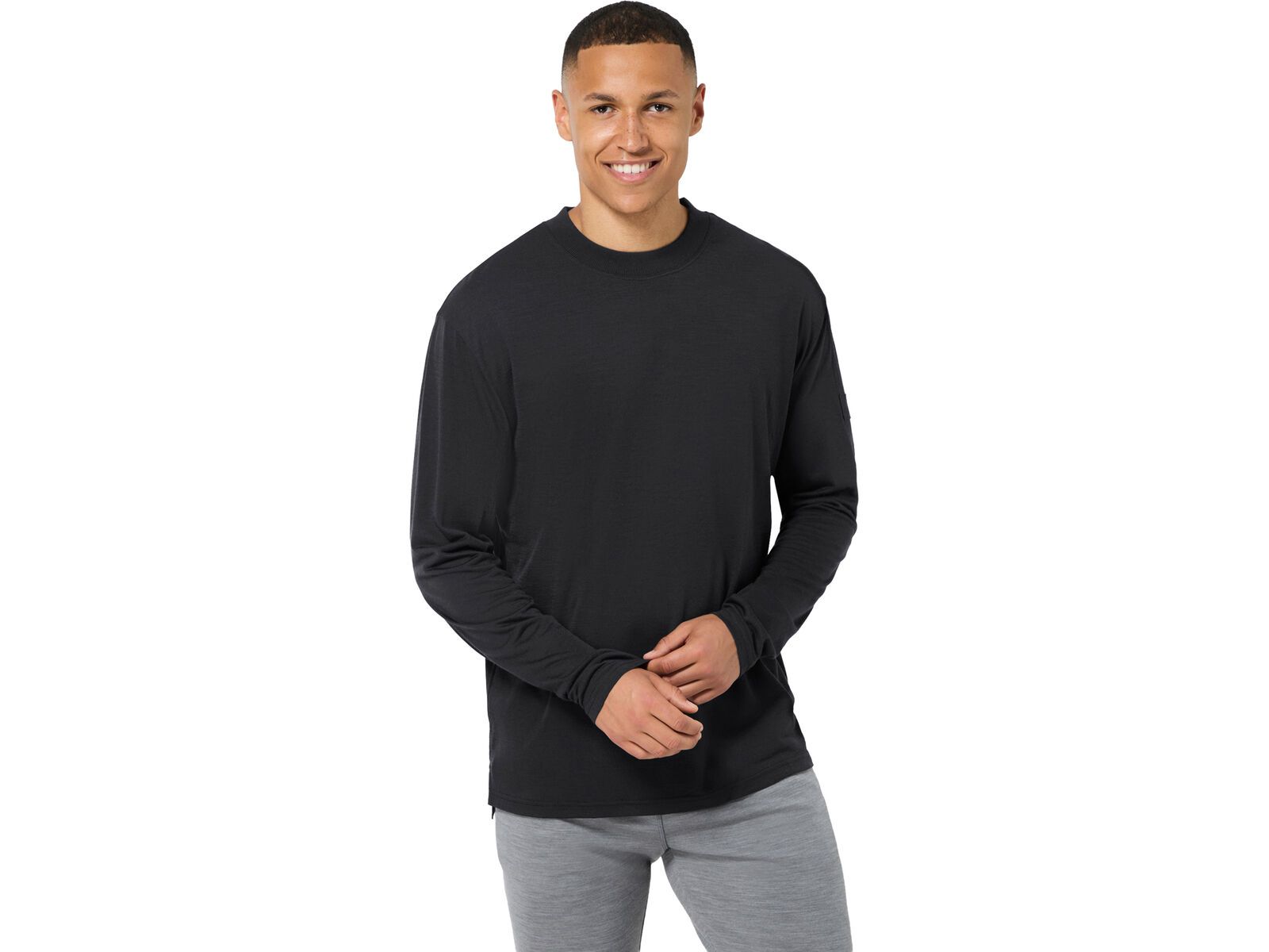 super.natural M Casual Rib Bio J LS, jet black | Bild 5