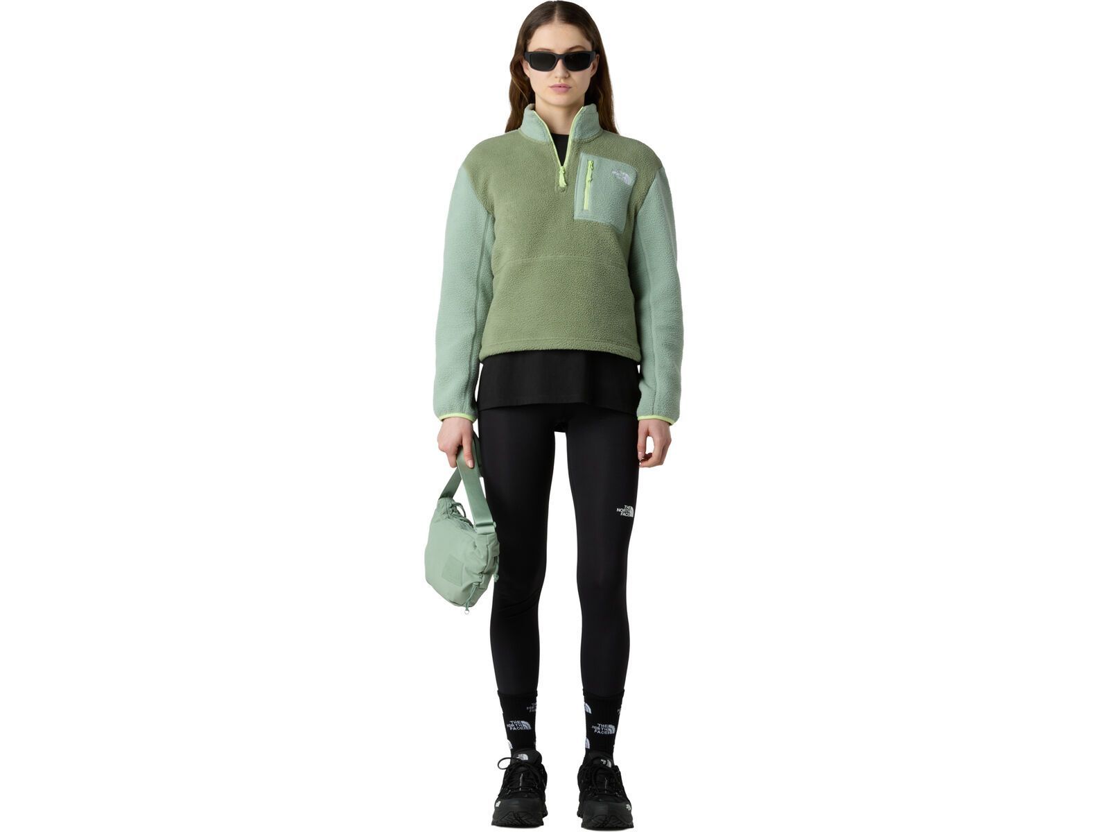 The North Face Women’s Yumiori 1/4 Zip, bark mist/slate moss/astro lime | Bild 5