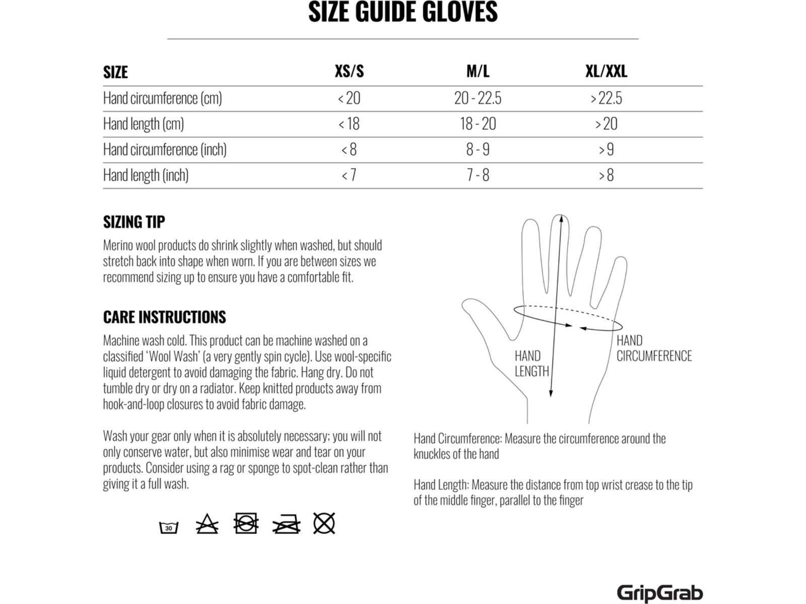 GripGrap Merino Wool Liner Gloves, black | Bild 7