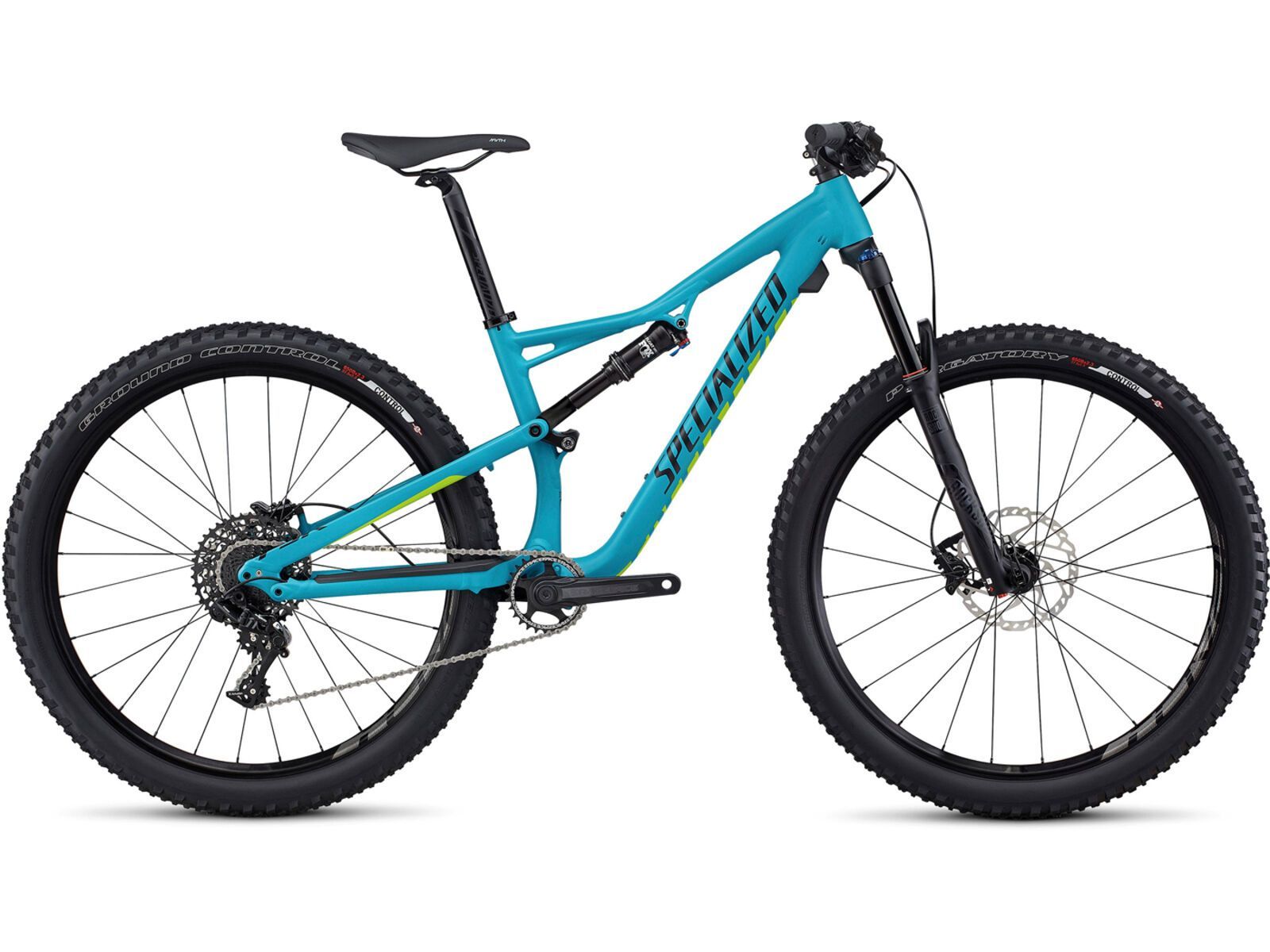 Specialized Woman's Camber FSR Comp 650B, turquoise/hyper green/tarmac black | Bild 1