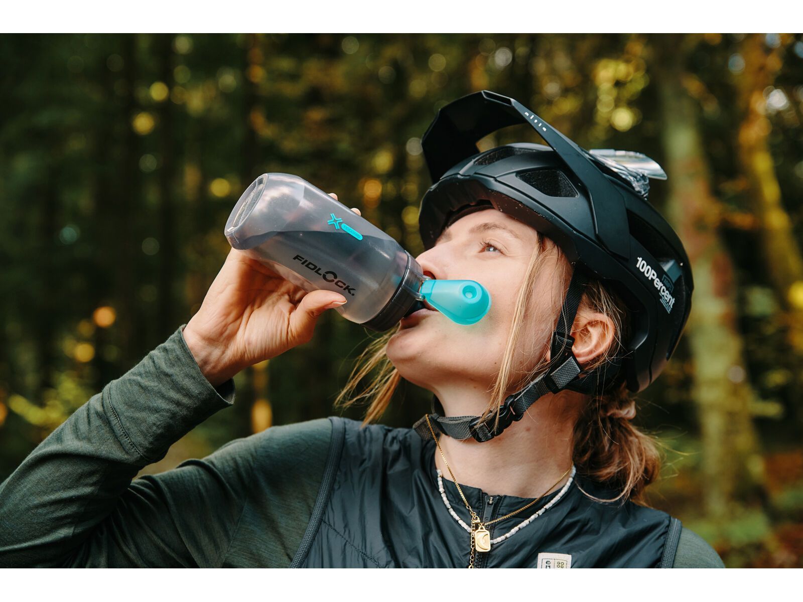 Fidlock Twist Single Bottle 450 Antibacterial, transparent black/light green | Bild 8