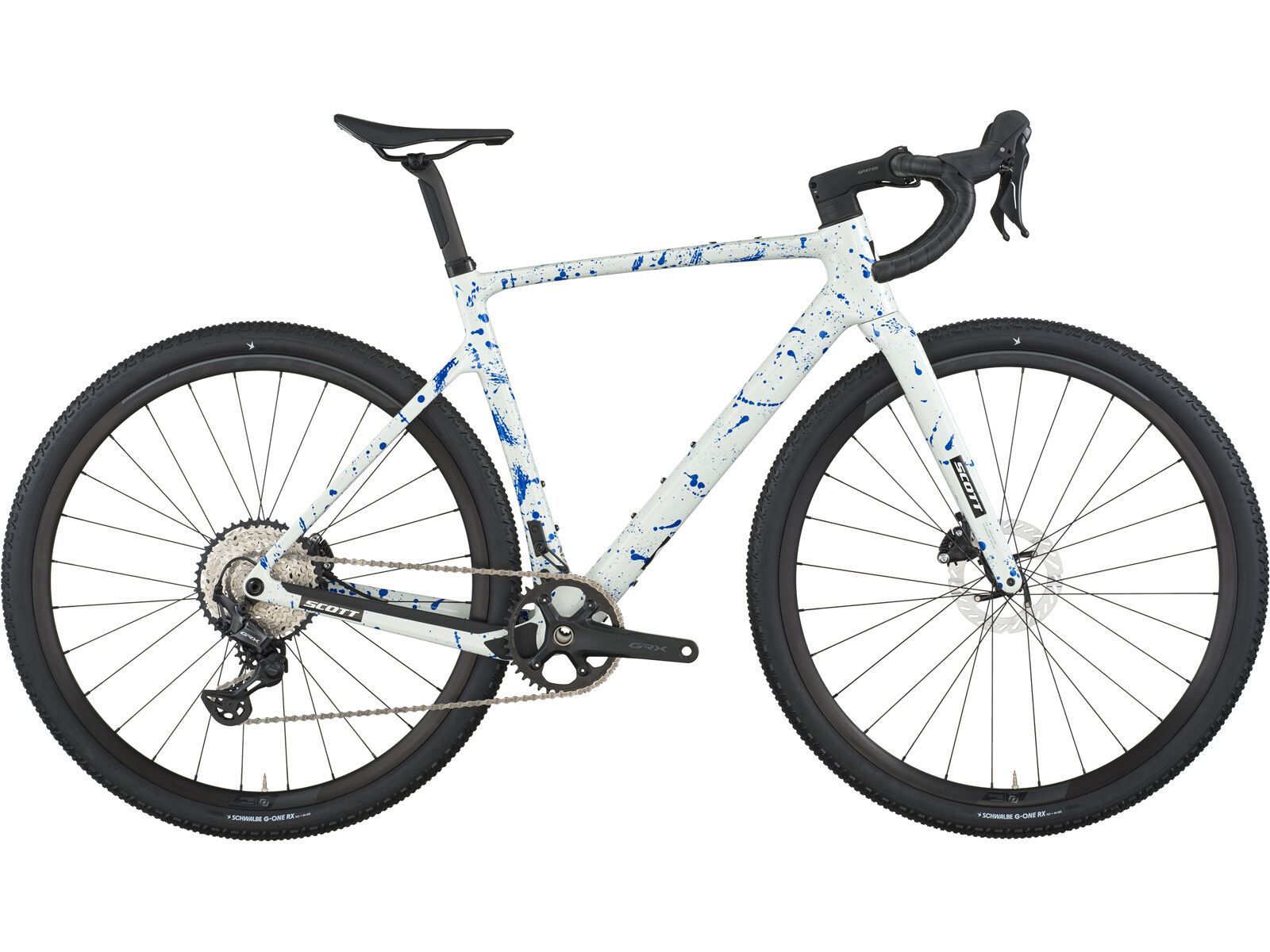 Scott Addict Gravel 30, white/splatter blue | Bild 1